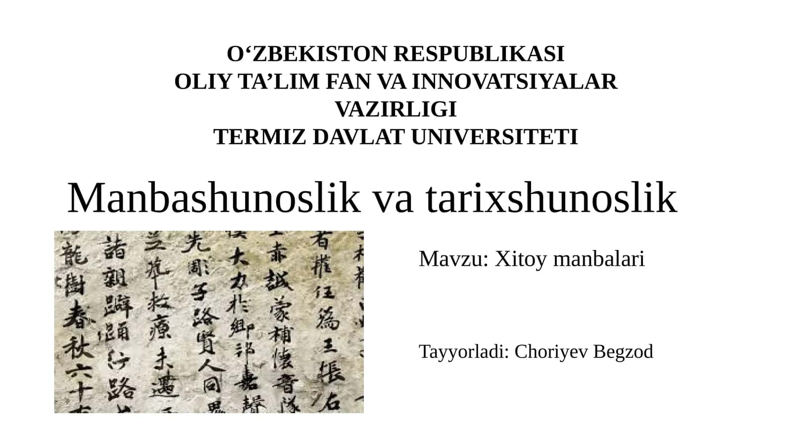 Manbashunoslikvatarixshunoslik 1