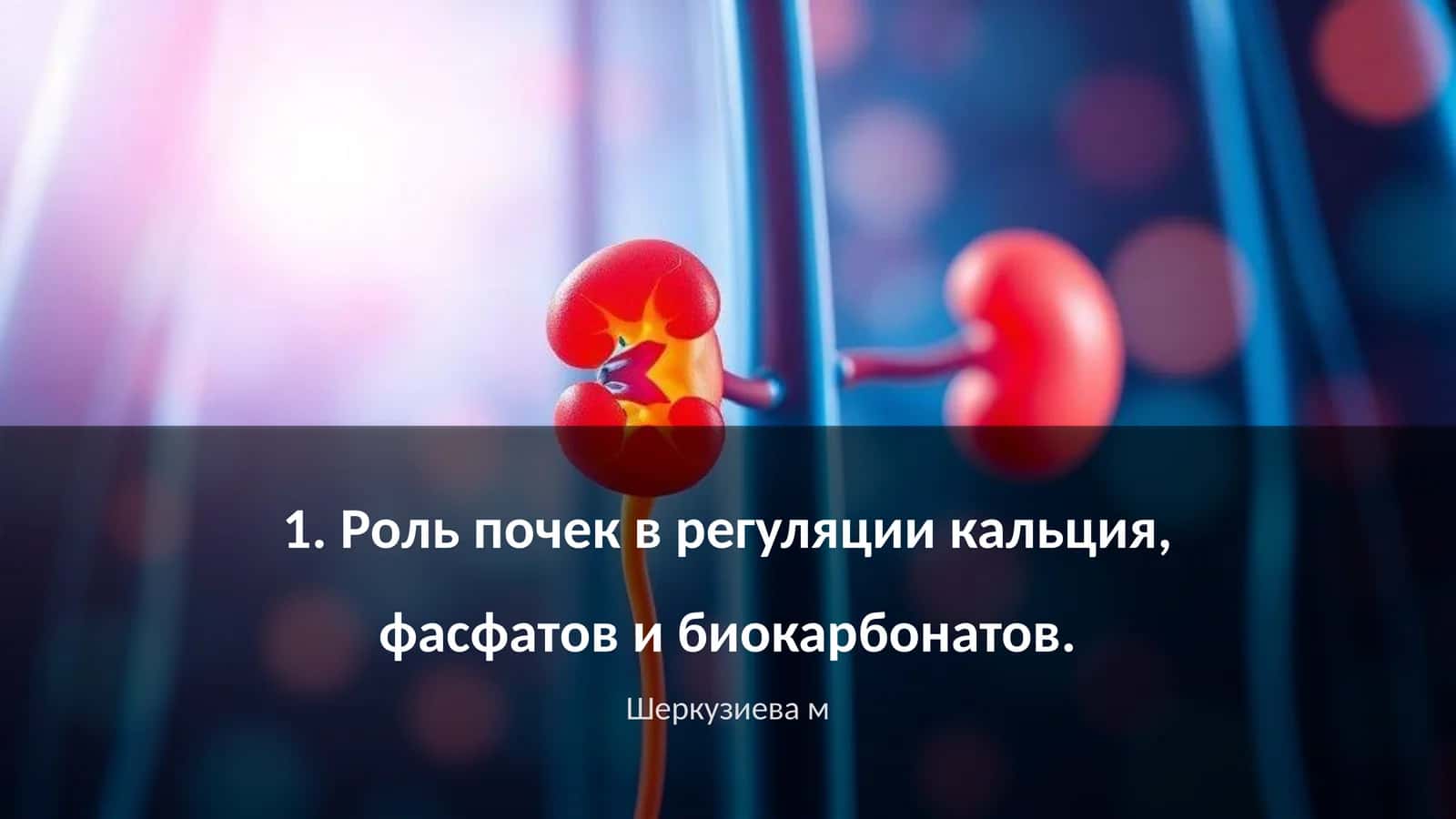Роль почек в регуляции кальция, фасфатов и биокарбонатов 1