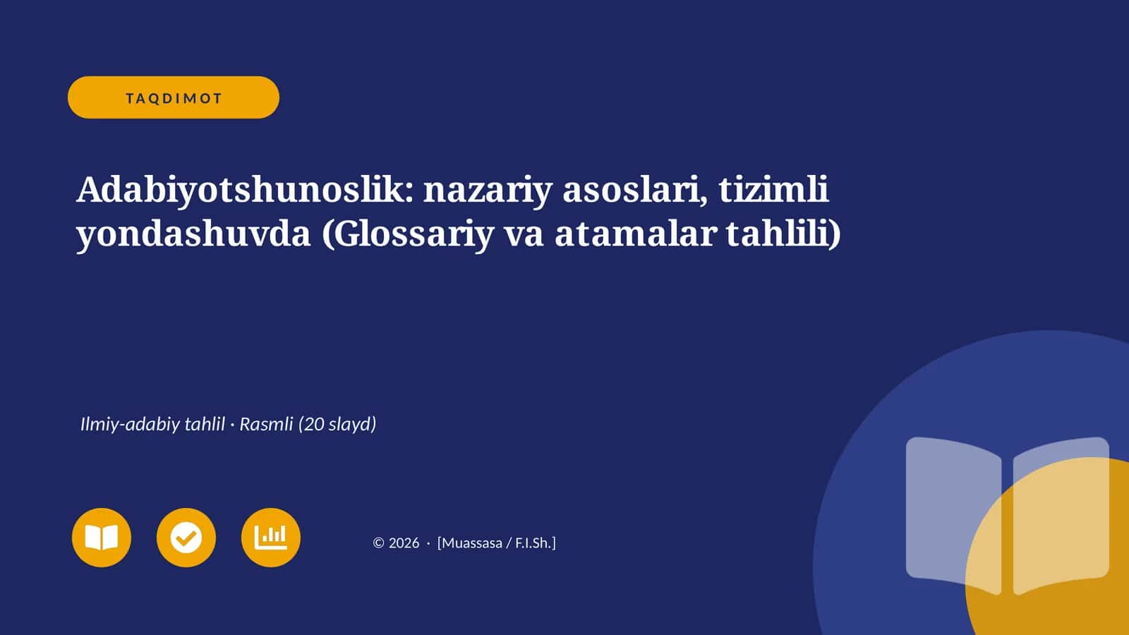 Adabiyotshunoslik: nazariy asoslari, tizimli yondashuvda (Glossariy va atamalar tahlili) 1