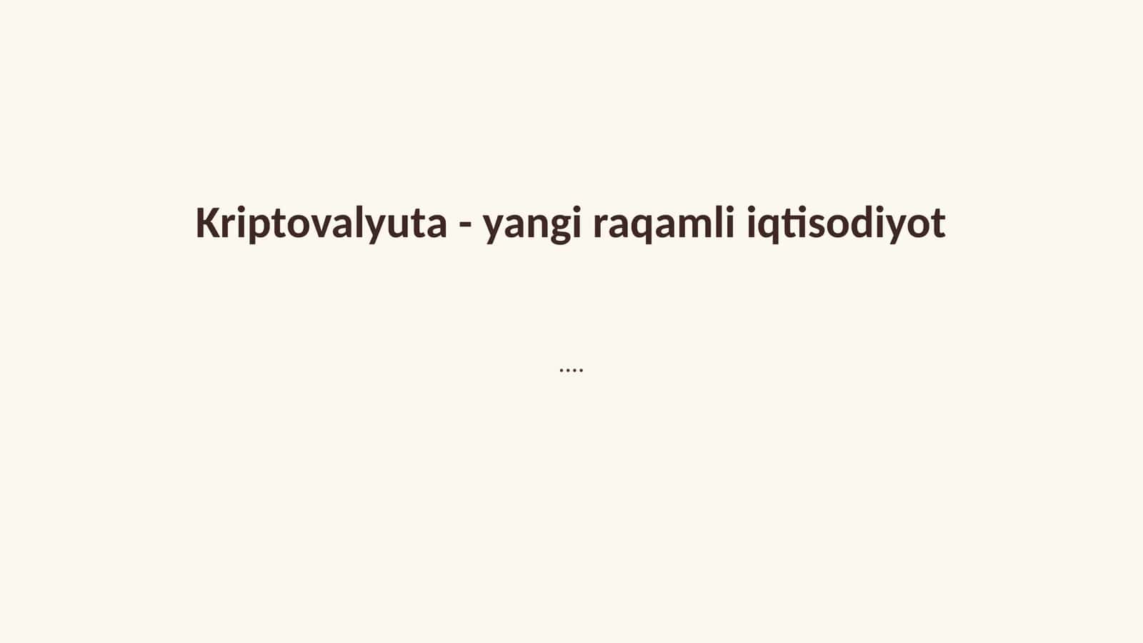 Kriptovalyuta 1