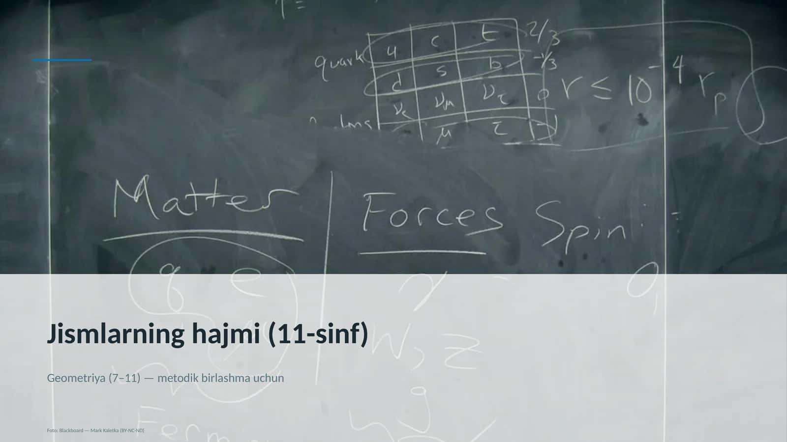 Jismlarning hajmi (11-sinf) 1