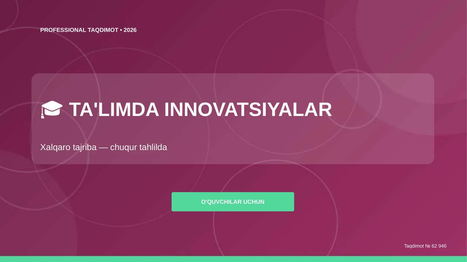Ta'limda innovatsiyalar: xalqaro tajriba (chuqur tahlilda) [o'quvchilar uchun] 1