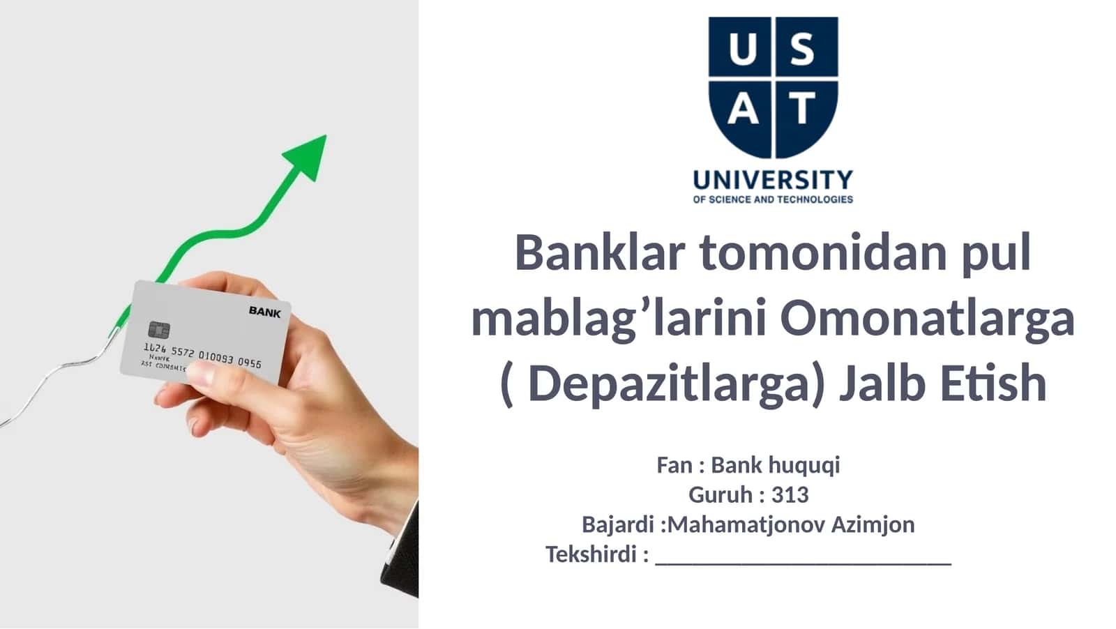 Omonatlarga pul mablag'larini jalb etish 1