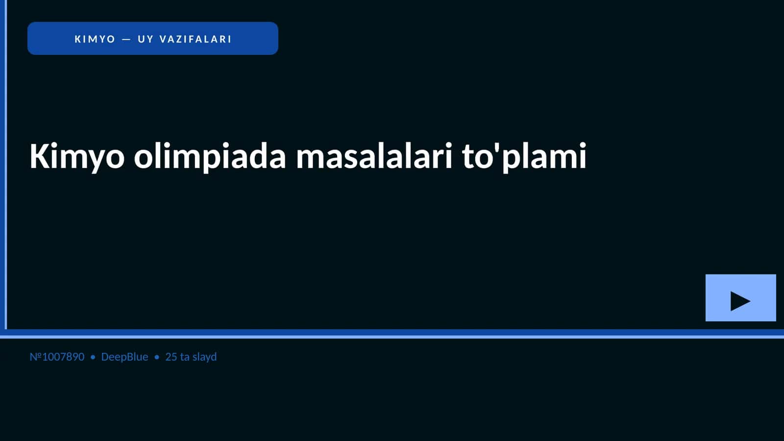 KIMYO OLIMPIADA MASALALARI TO'PLAMI 1