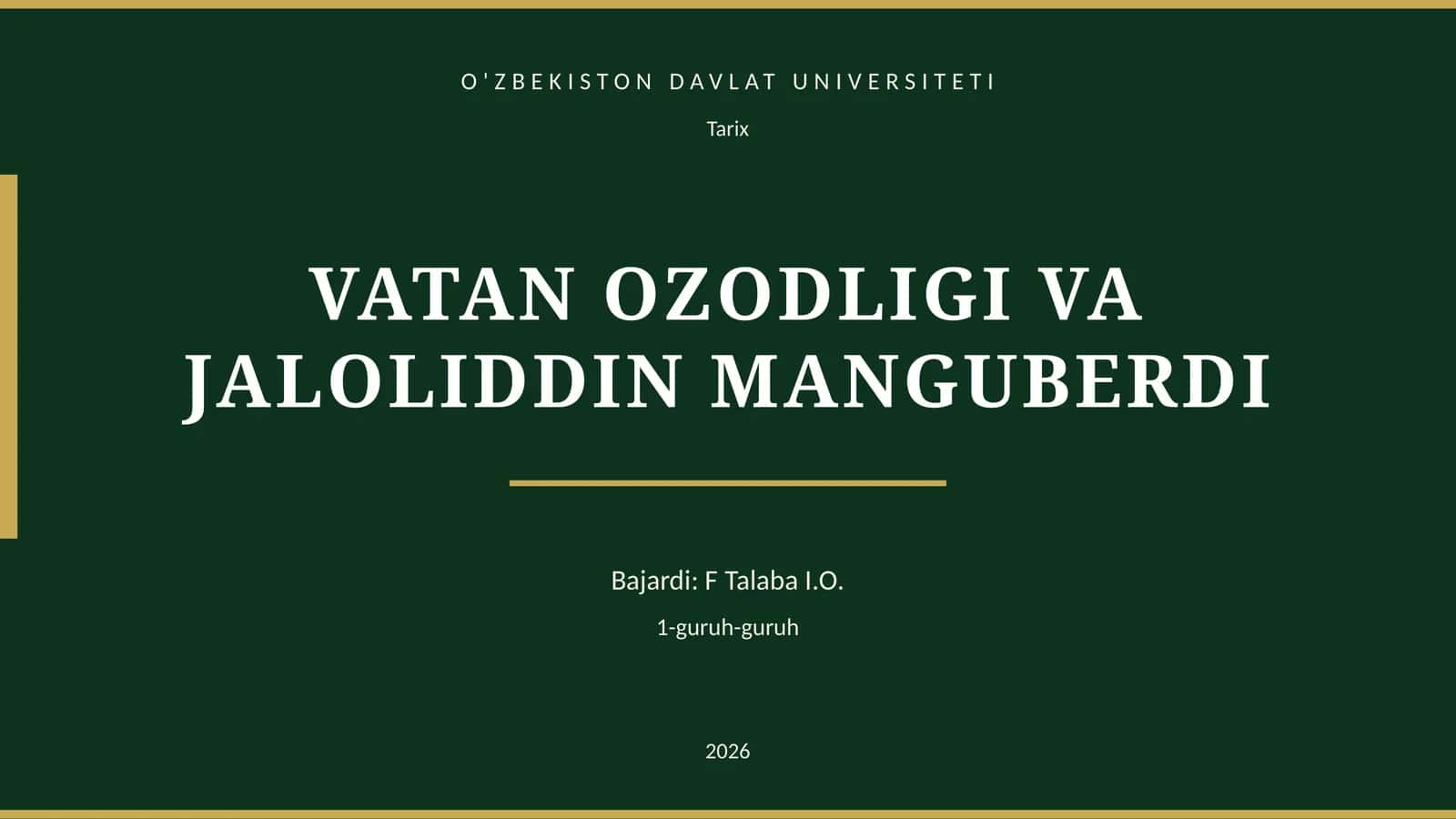 VATAN OZODLIGI VA JALOLIDDIN MANGUBERDI 1