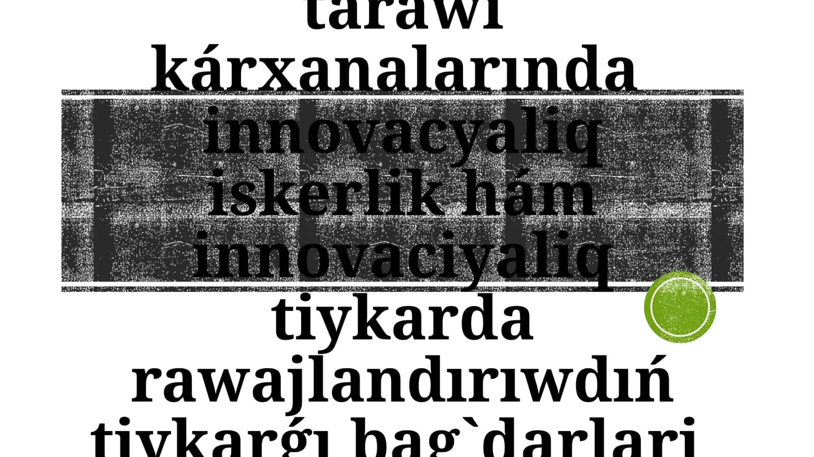 Innovatsiya hám innovaciyalik 1