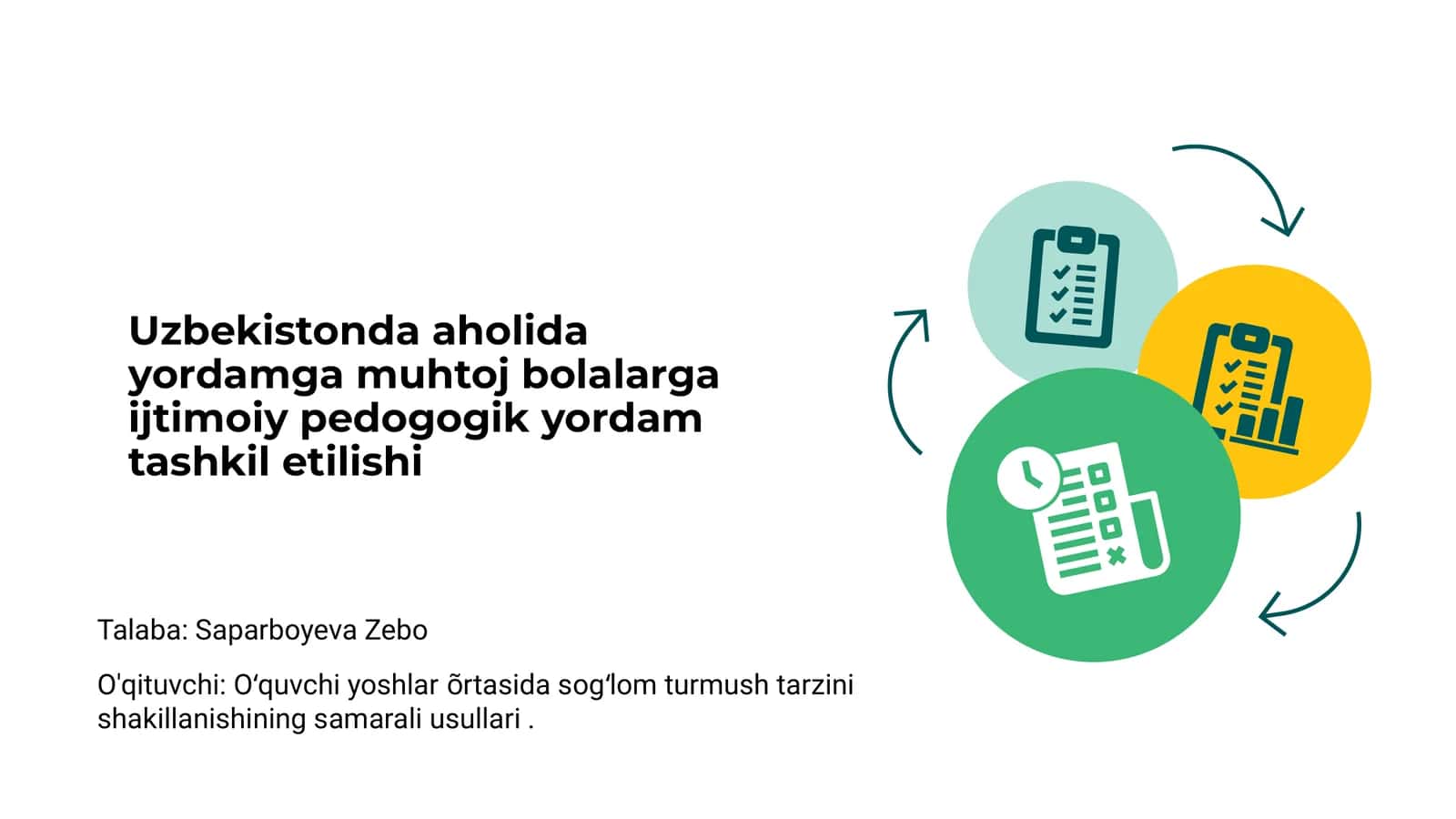 Uzbekistonda aholida yordamga muhtoj bolalarga ijtimoiy pedogogik yordam tashkil etilishi 1
