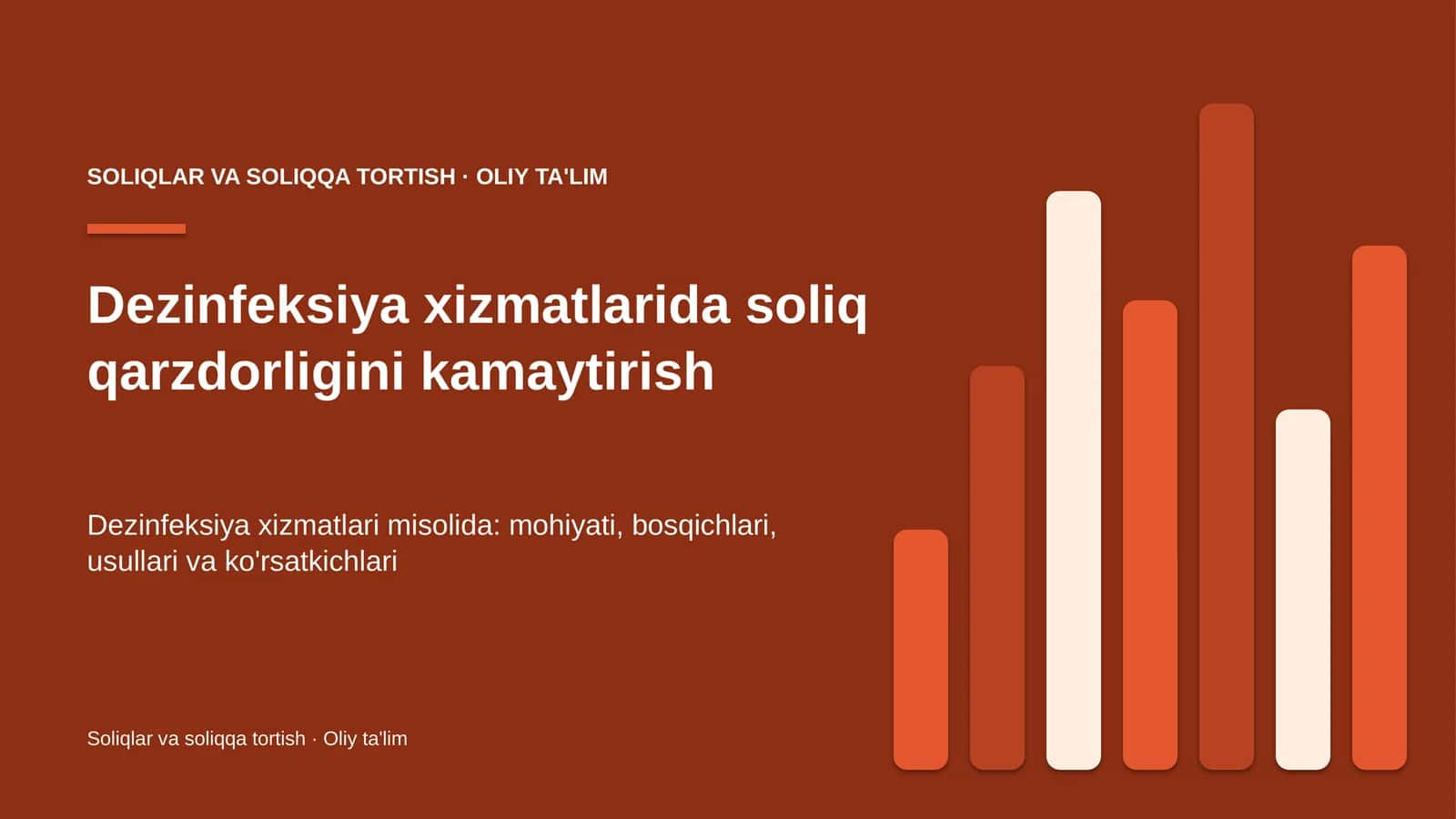 Dezinfeksiya xizmatlarida soliq qarzdorligini kamaytirish 1