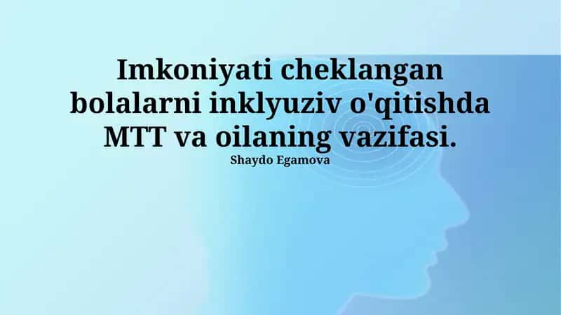 MTTning Imkoniyatli Bolalar Uchun Ta'lim Muhitini Yaratishdagi Harakatlari 1