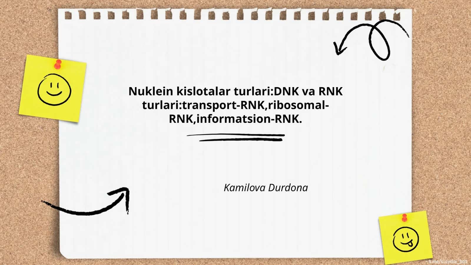 Nuklein kislotalar turlari 1