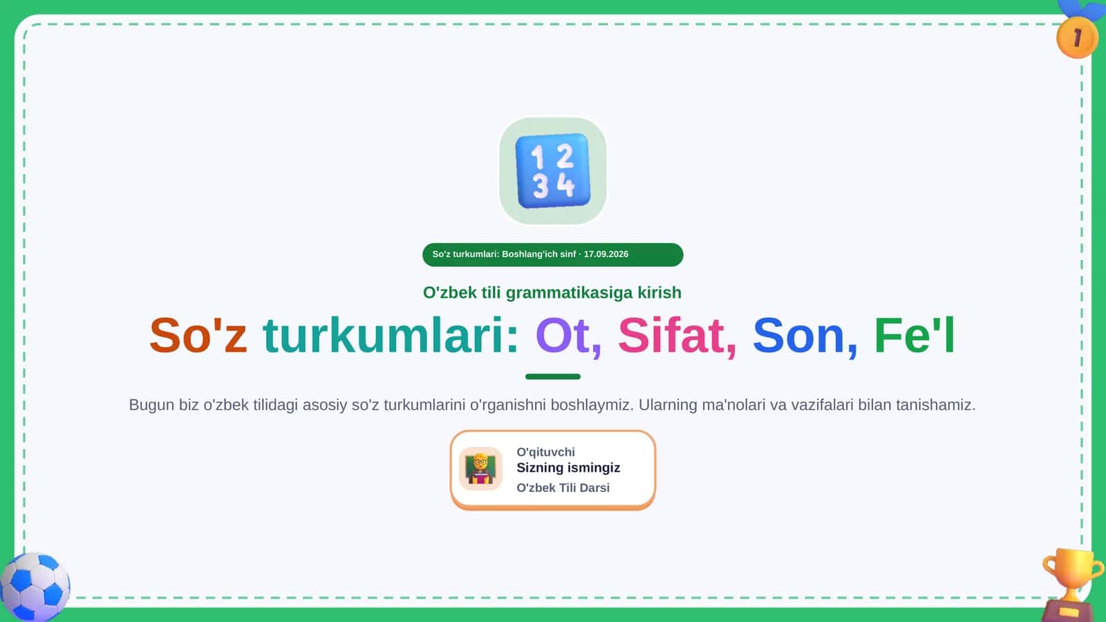 O'zbek tili grammatikasiga kirish 1