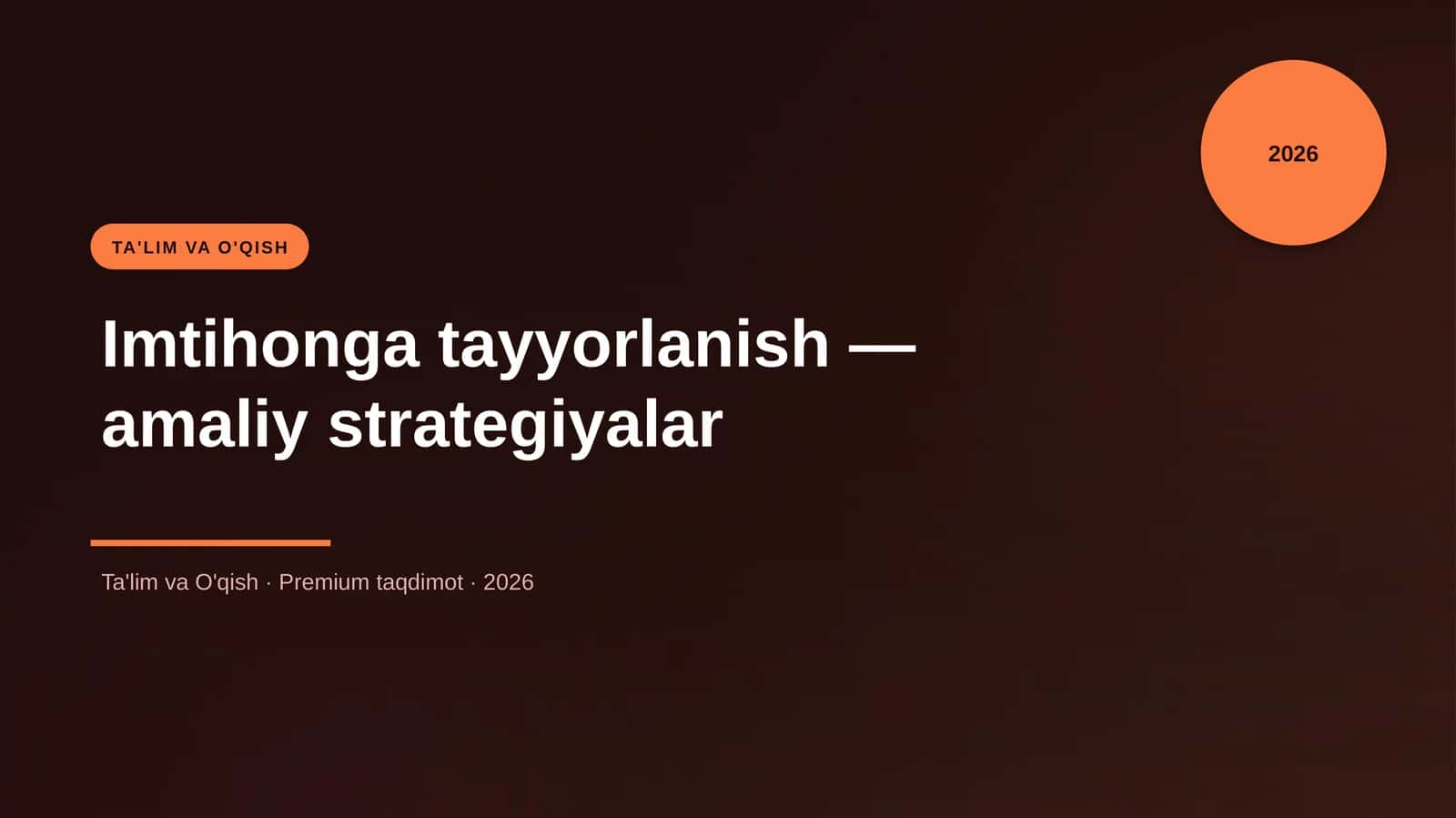 Imtihonga tayyorlanish — amaliy strategiyalar 1