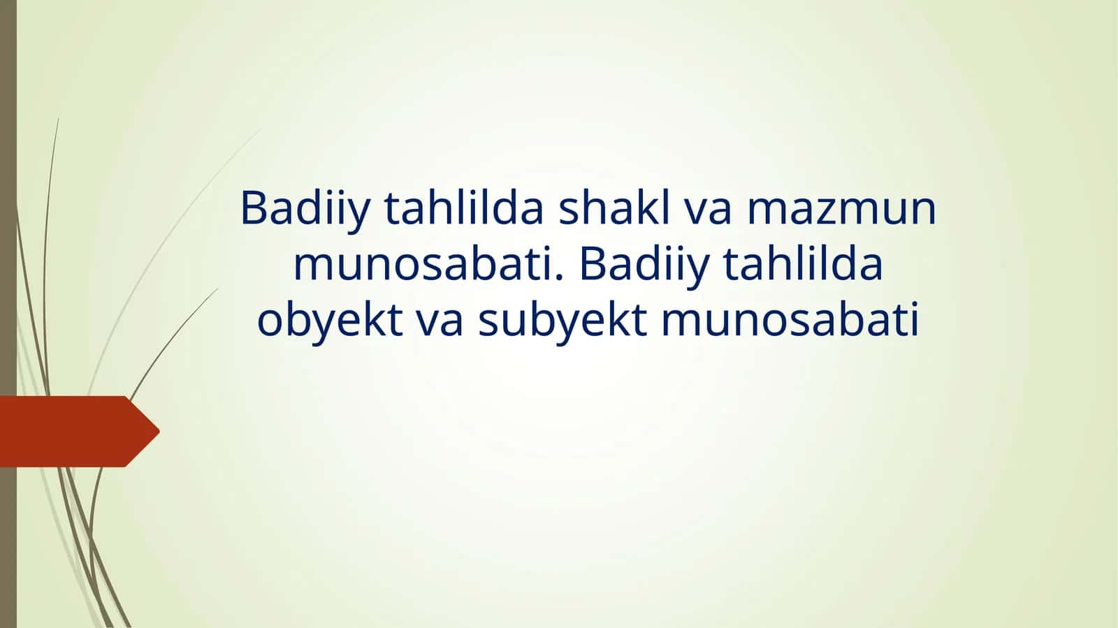 Badiiy tahlil fani asosida 1