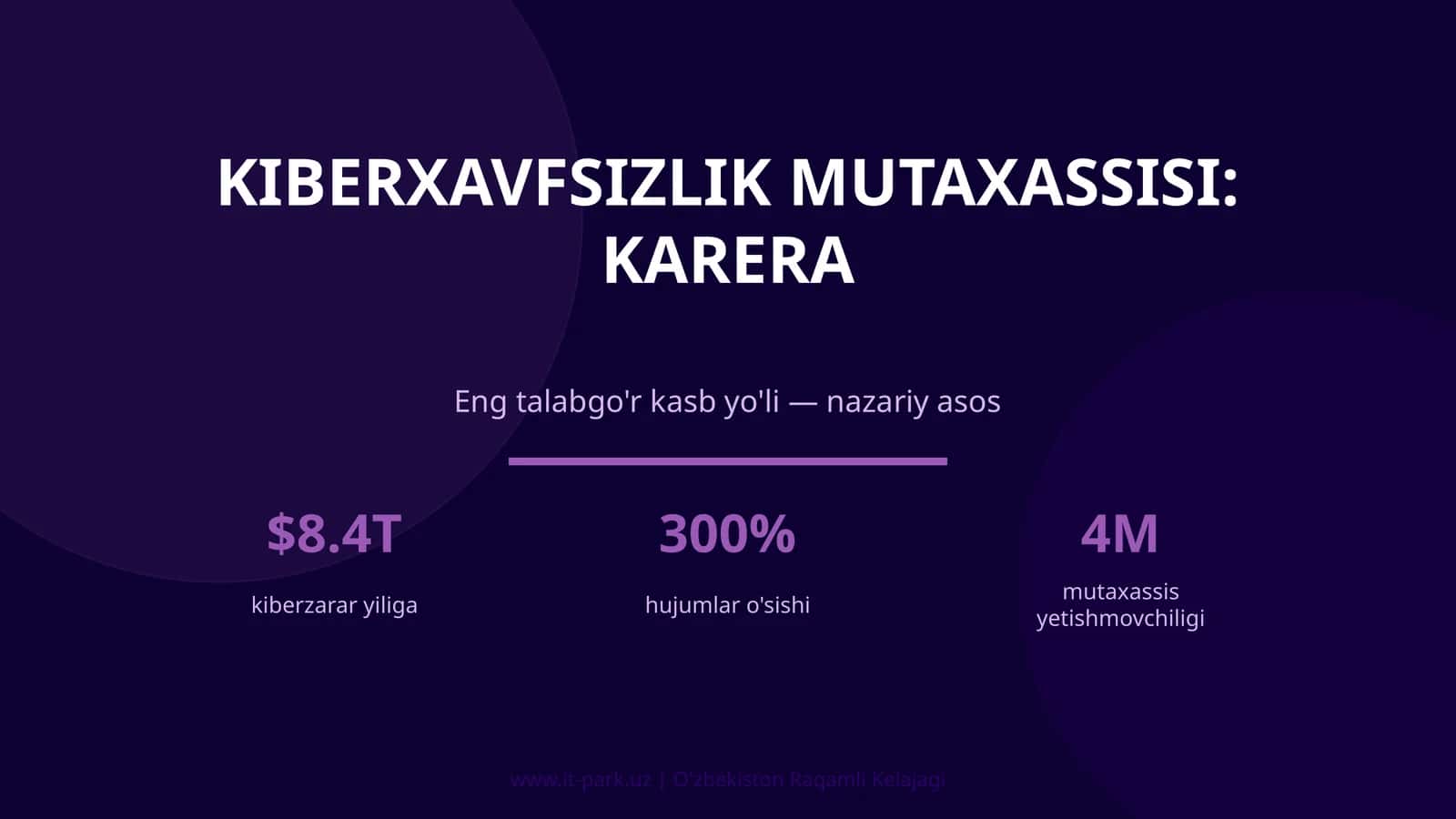 Kiberxavfsizlik mutaxassisi: karera 1