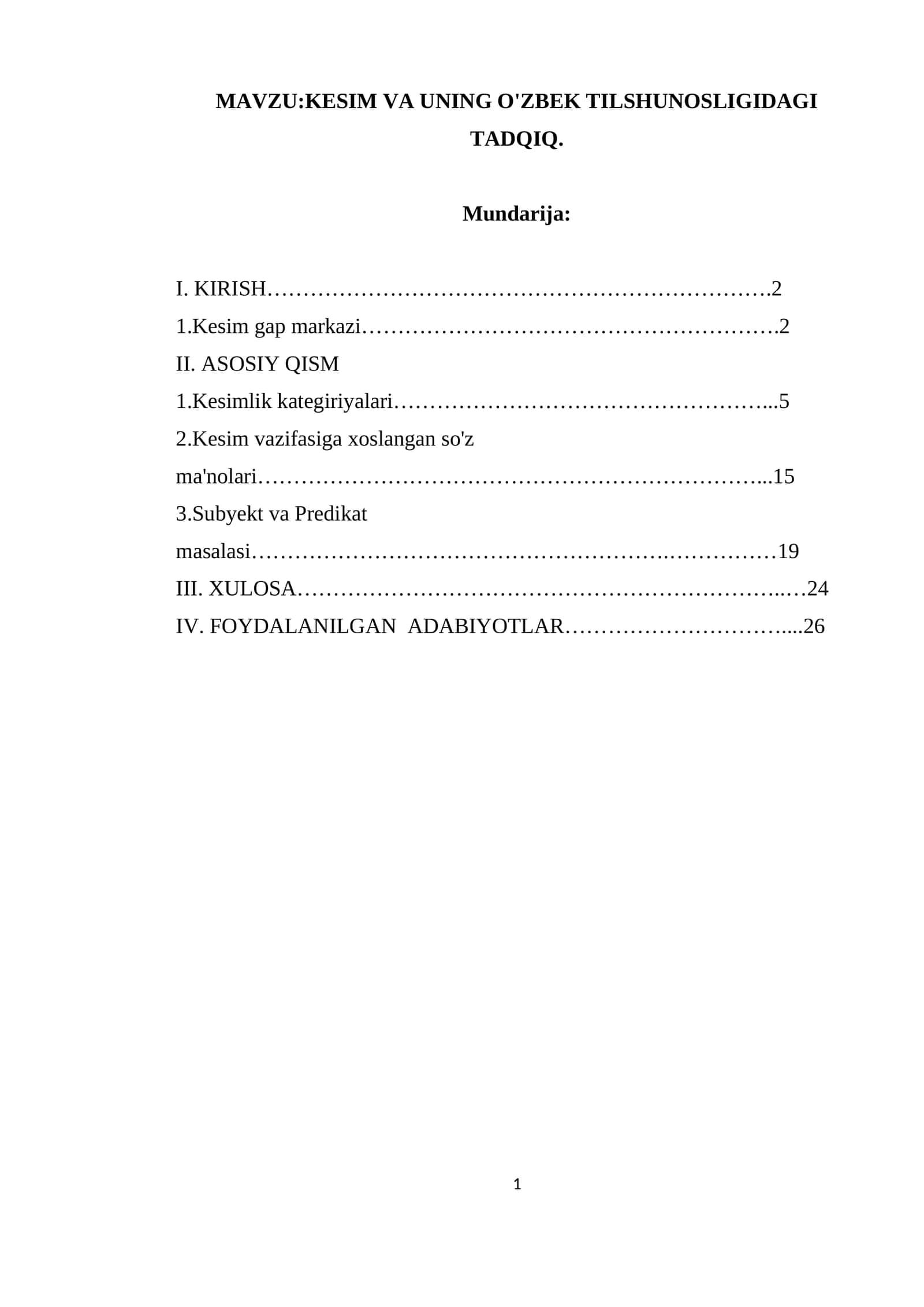 KESIM VA UNING O'ZBEK TILSHUNOSLIGIDAGI TADQIQ 1