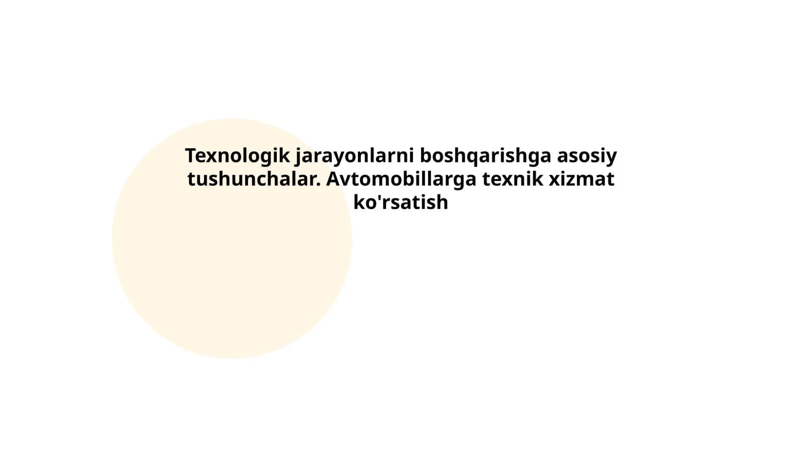 Texnologik jarayonlarni boshqarishga asosiy tushunchalar 1