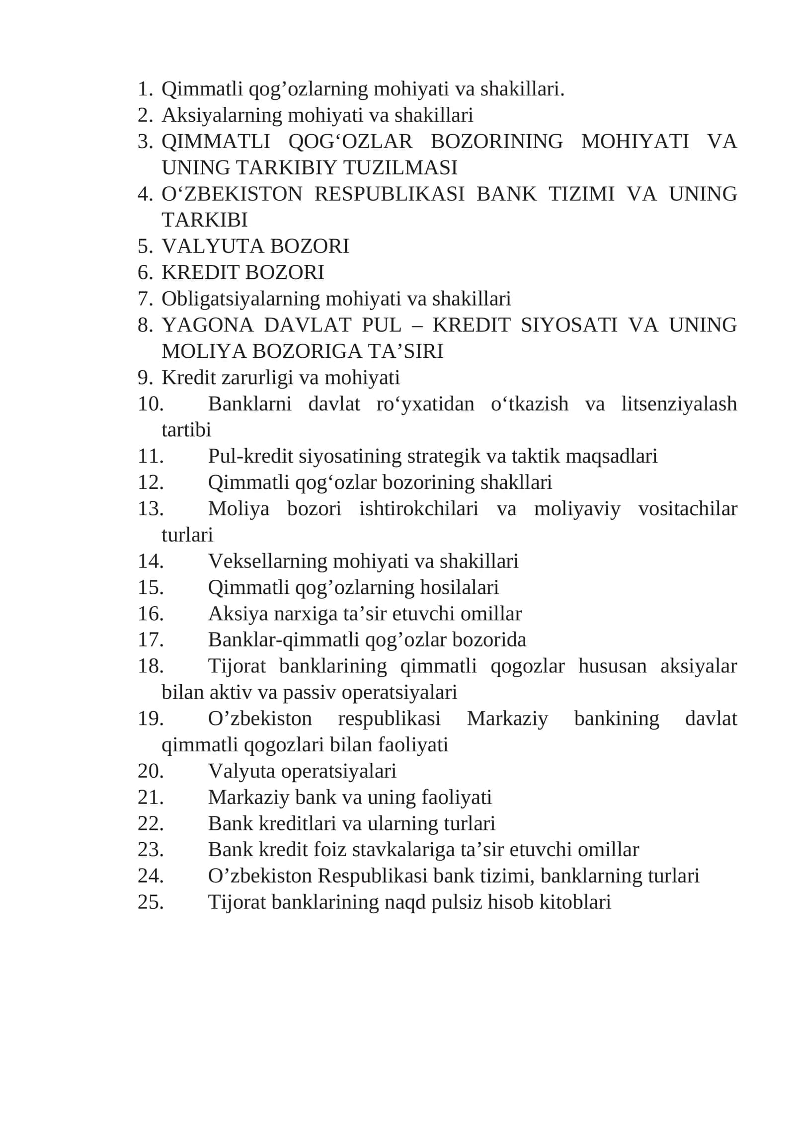 Qimmatli qog'ozlarning mohiyati va shakillari 1