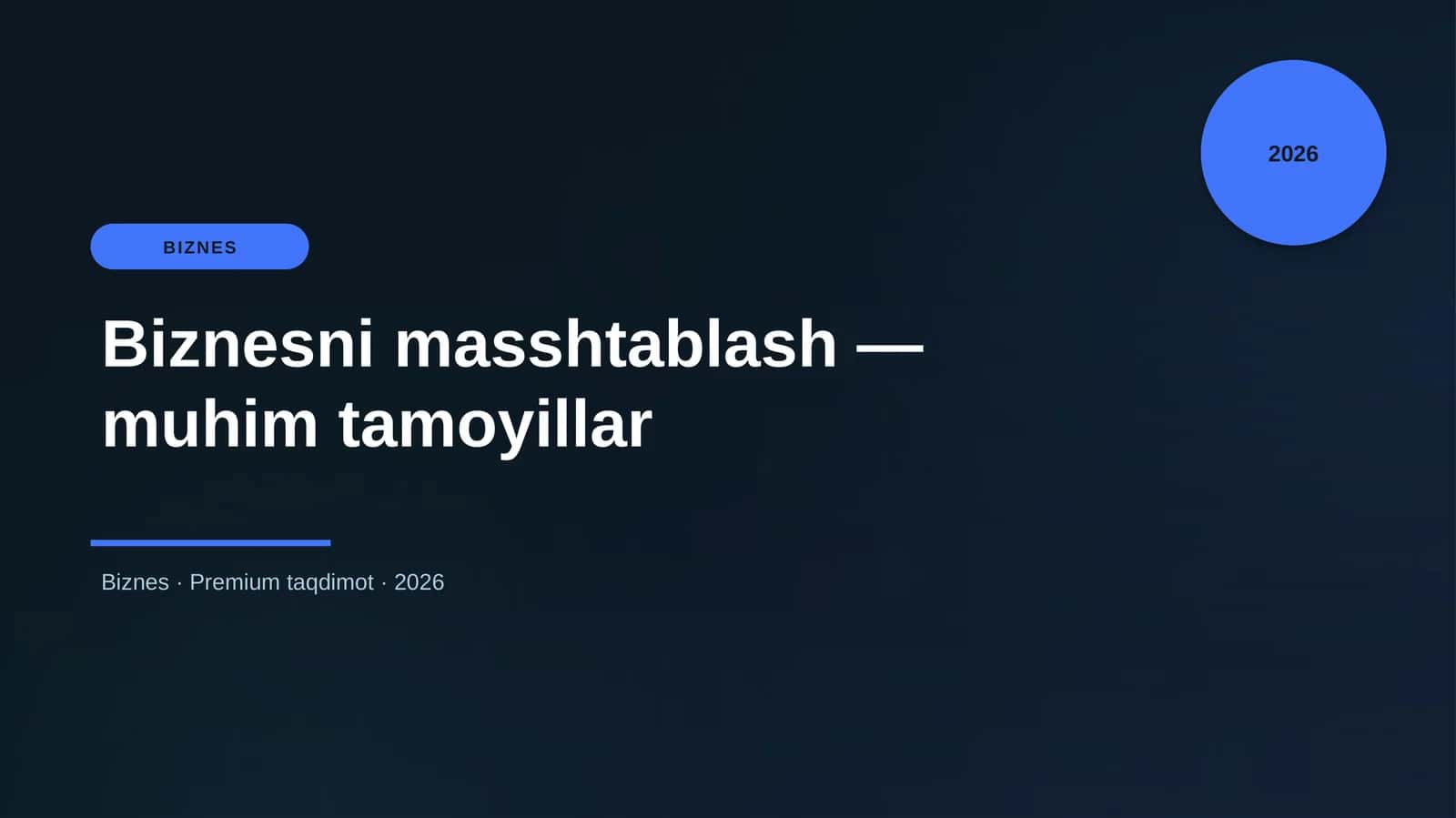 Biznesni masshtablash — muhim tamoyillar 1