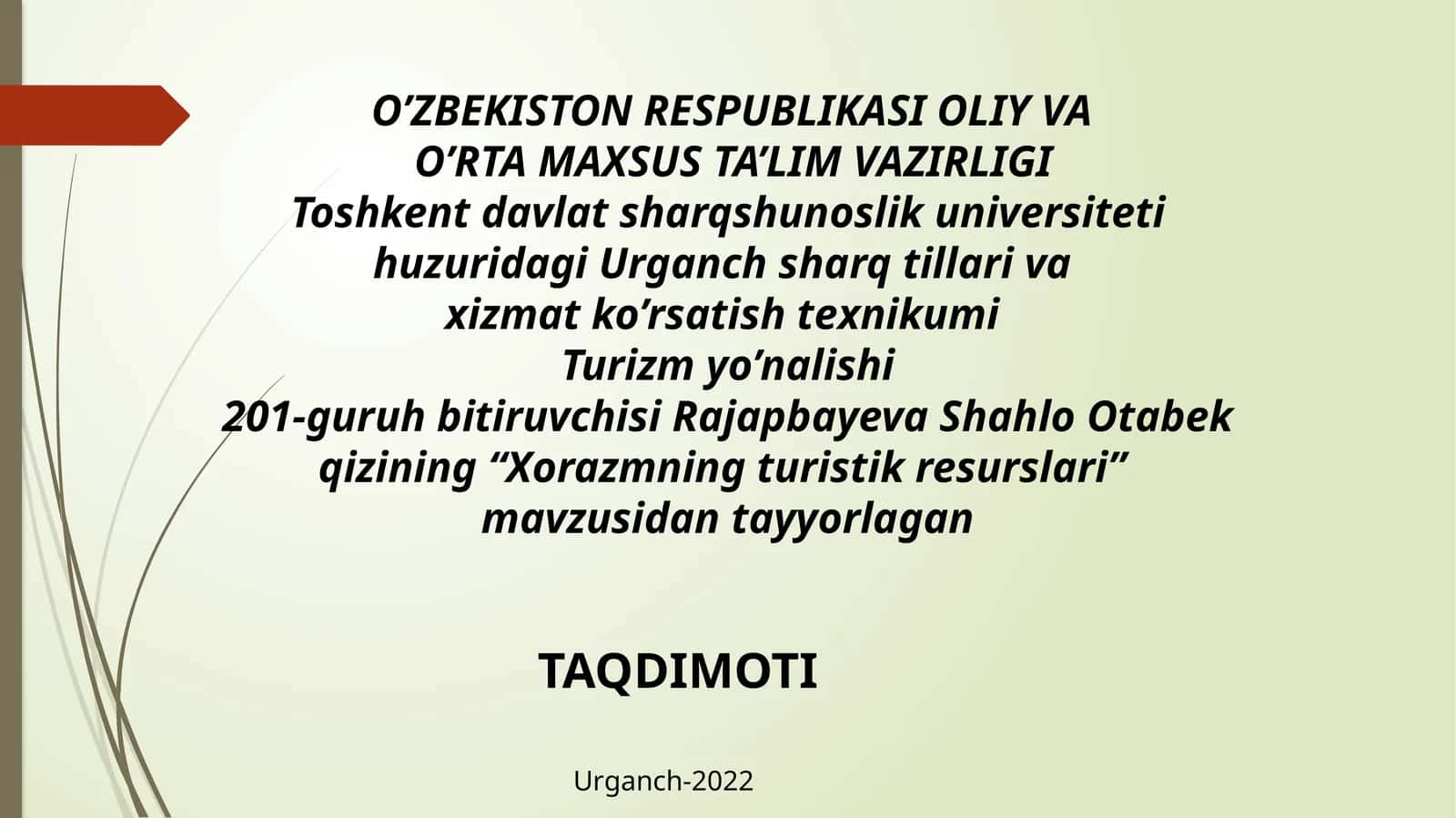 Xorazmning turistik resurslari 1