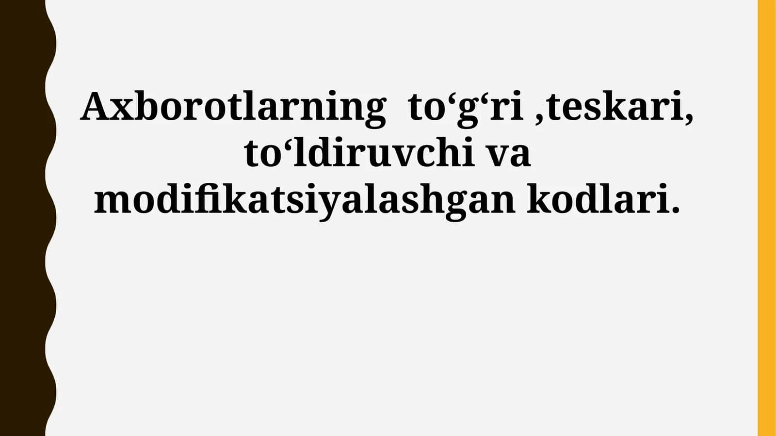 Kodlash standartlari 1