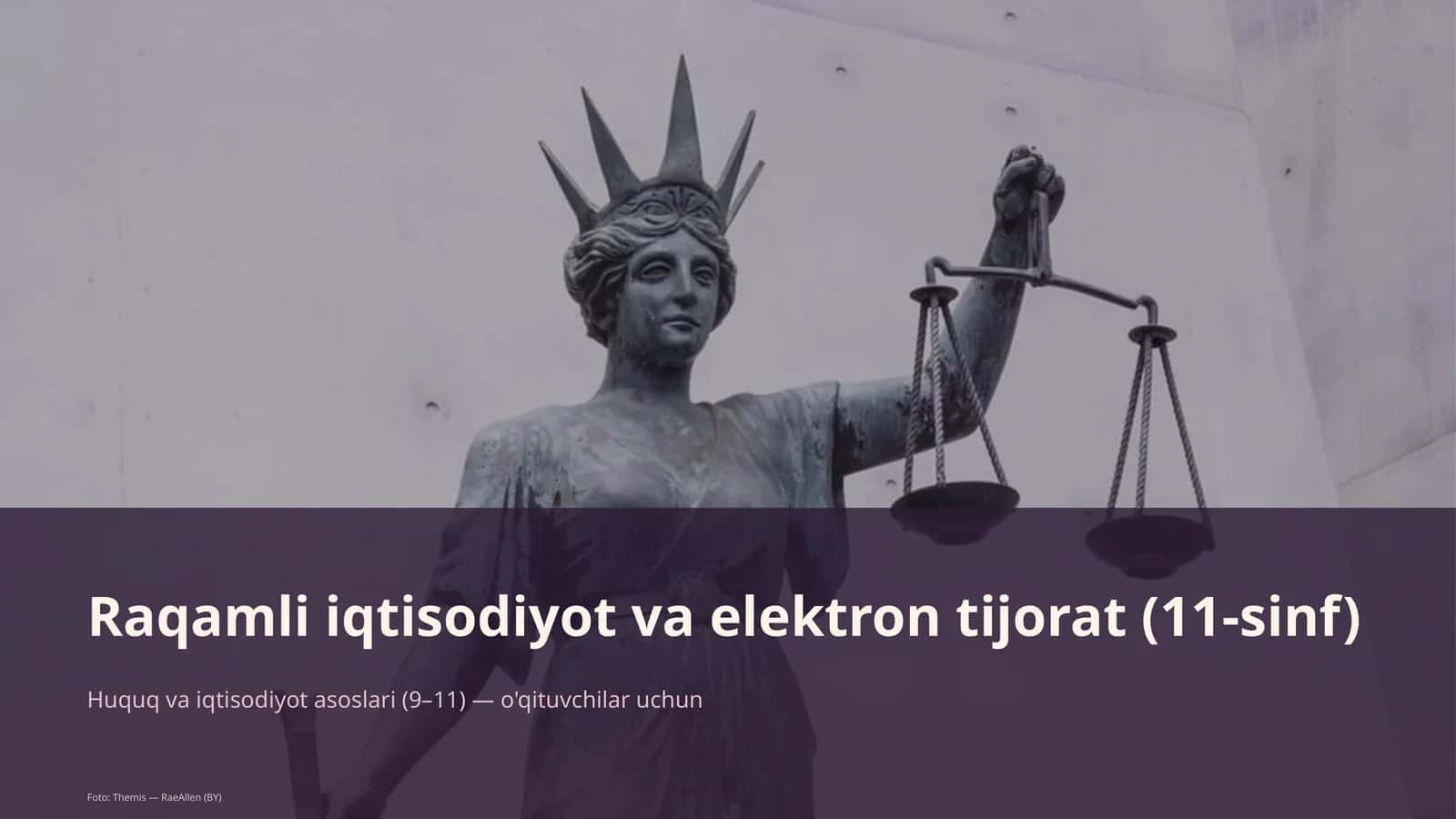 Huquq va iqtisodiyot asoslari (9-11 o'qituvchilar uchun) 1