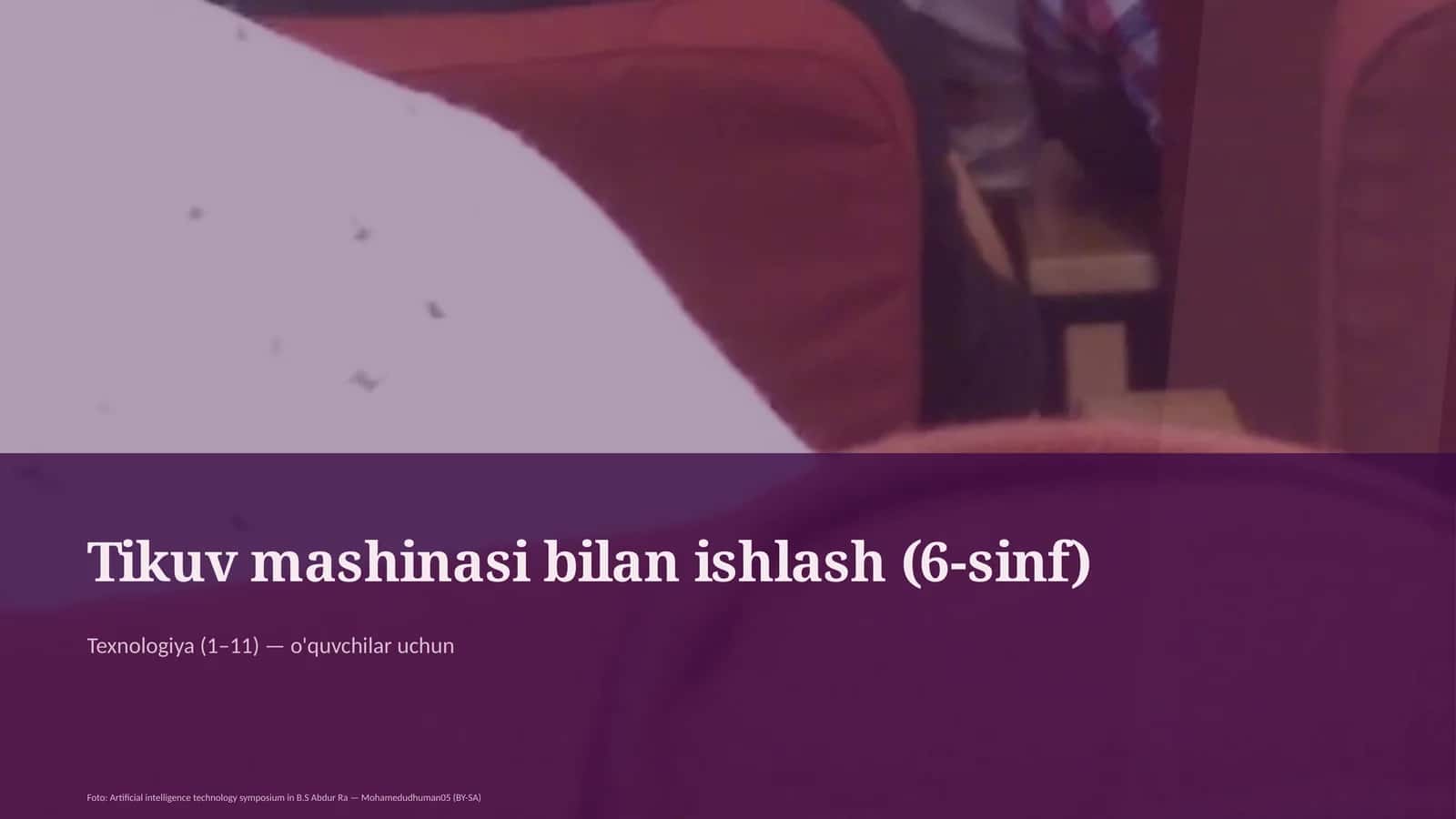 Tikuv mashinasi bilan ishlash (6-sinf) 1