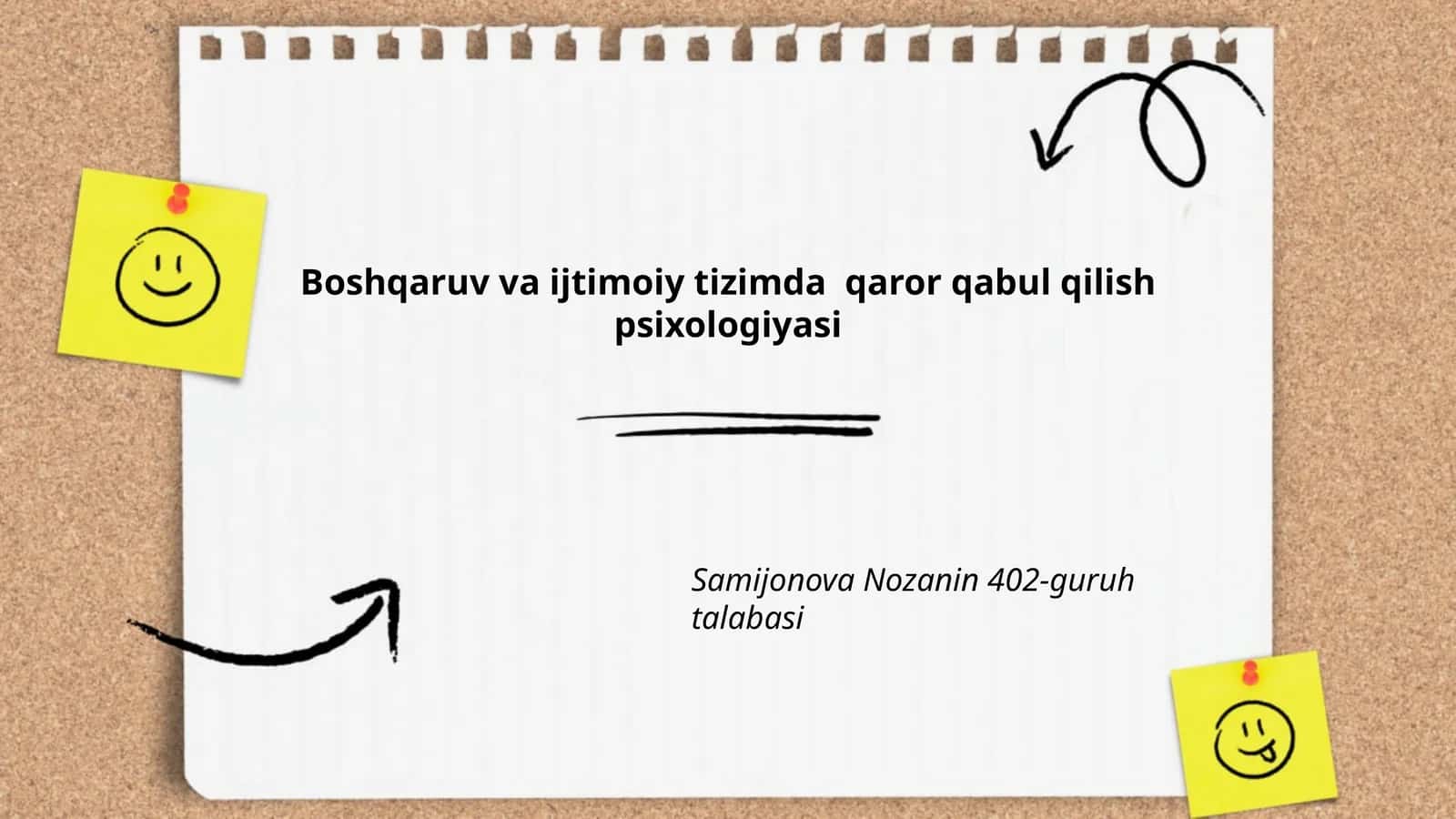 Qaror qabul qilish psixologiyasi 1