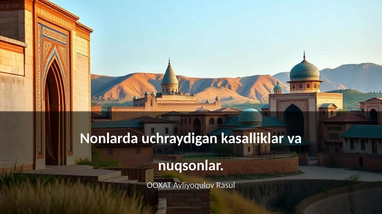 Nonlarda uchraydigan kasalliklar va nuqsonlar 1