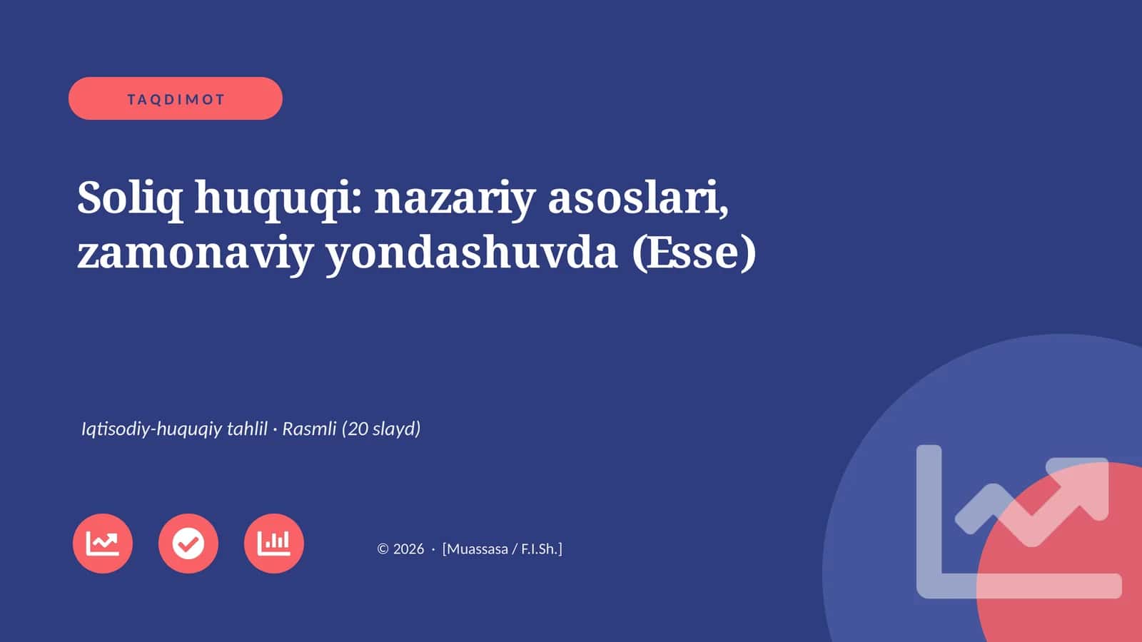 Soliq huquqi: nazariy asoslari, zamonaviy yondashuvda (Esse) 1