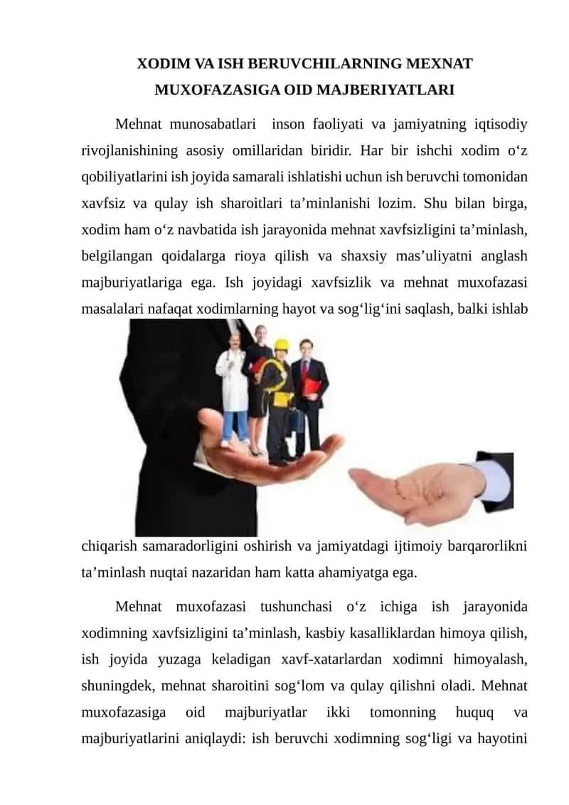 Mehnat munosabatlari 1