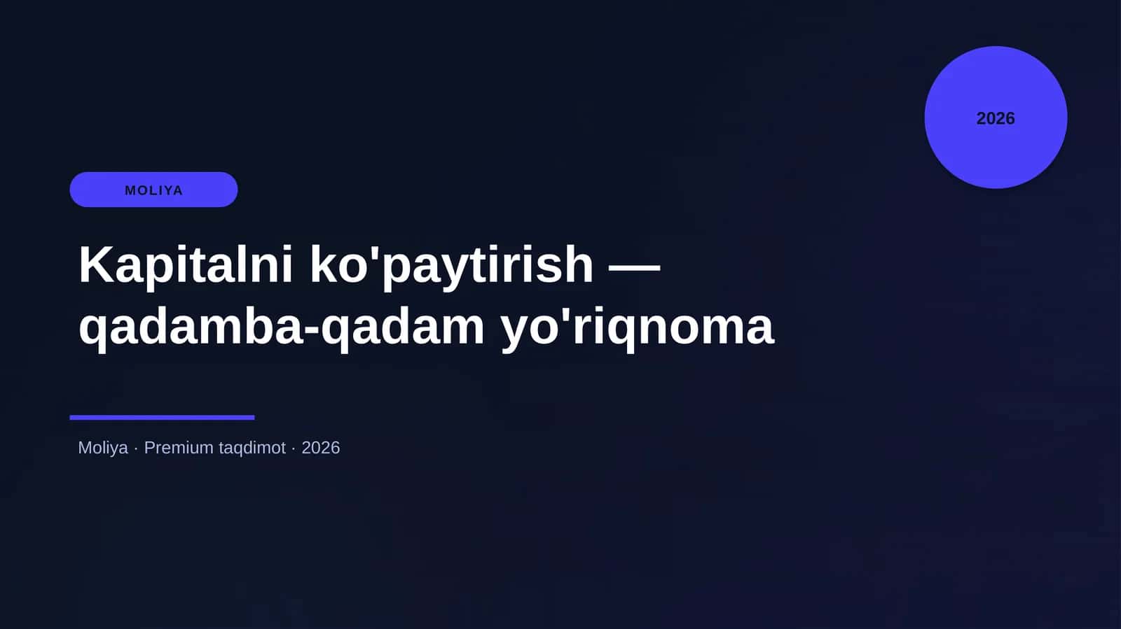 Kapitalni ko'paytirish — qadamba-qadam yo'riqnoma 1