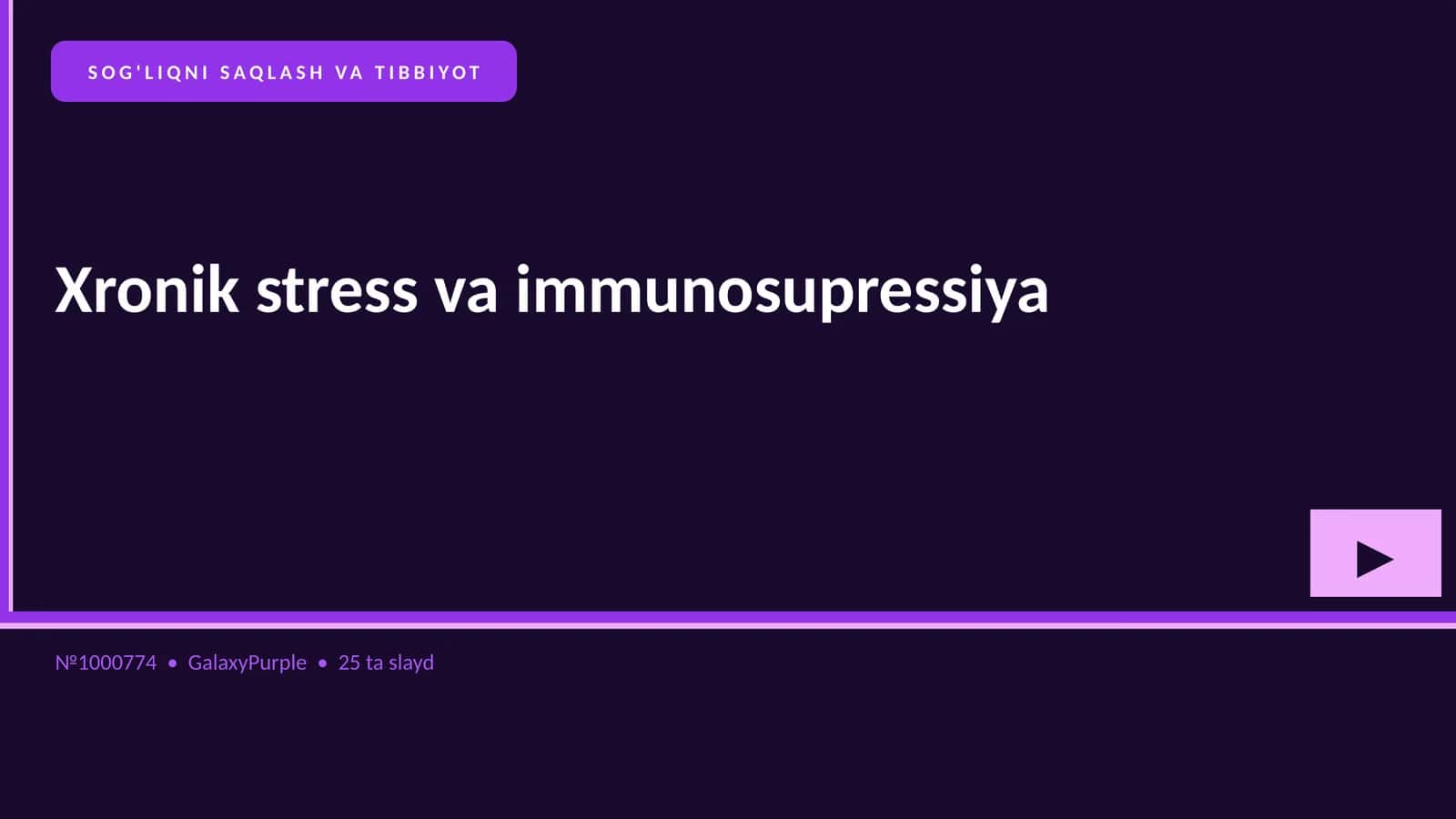 Xronik stress va immunosupressiya 1