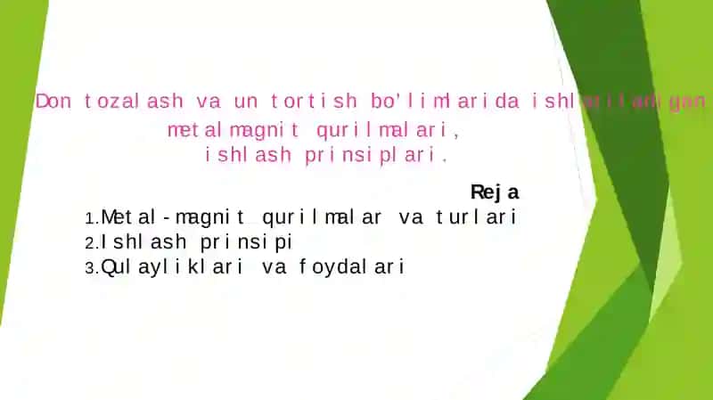 Metal-magnit qurilmalar va turlari 1