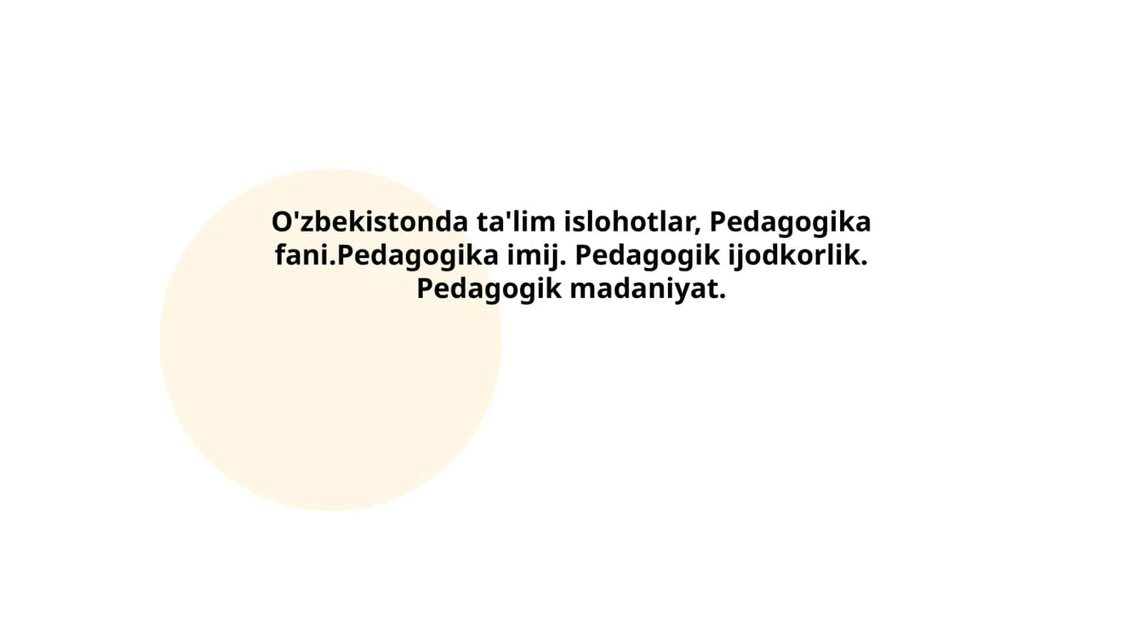 O'zbekistonda ta'lim islohotlar 1