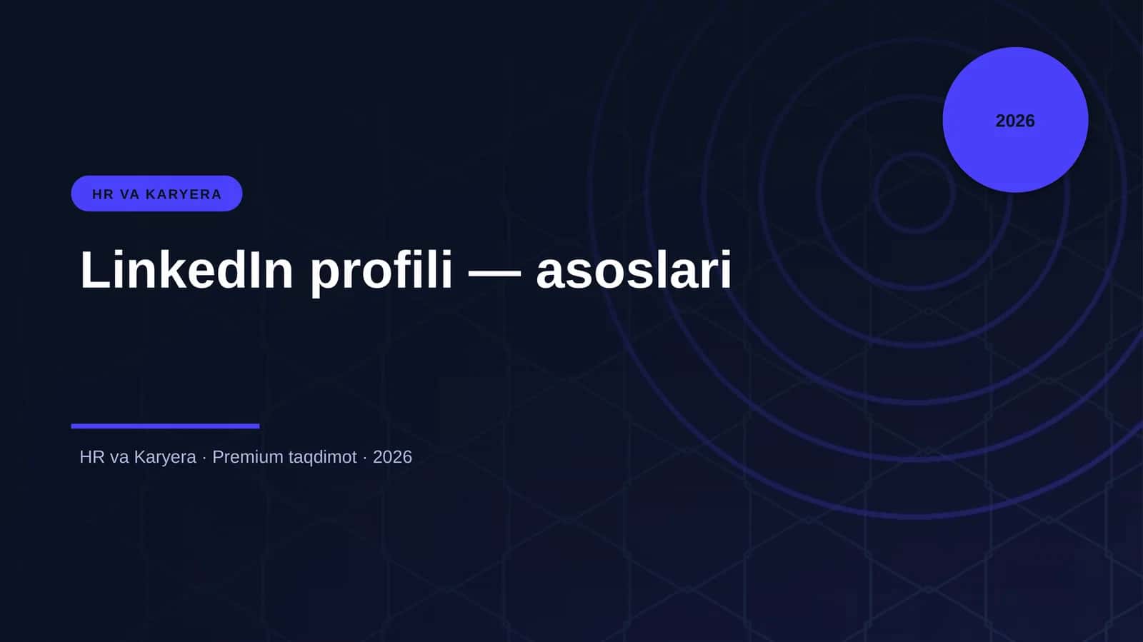 LinkedIn profili — asoslari 1