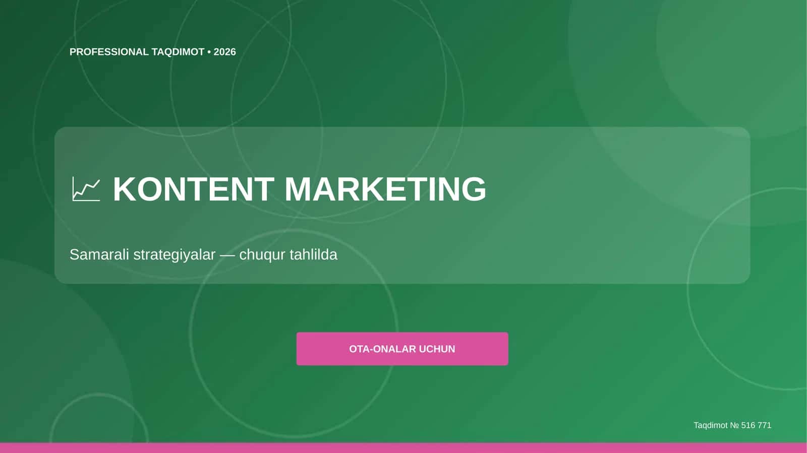 Kontent marketing: samarali strategiyalar (chuqur tahlilda) 1