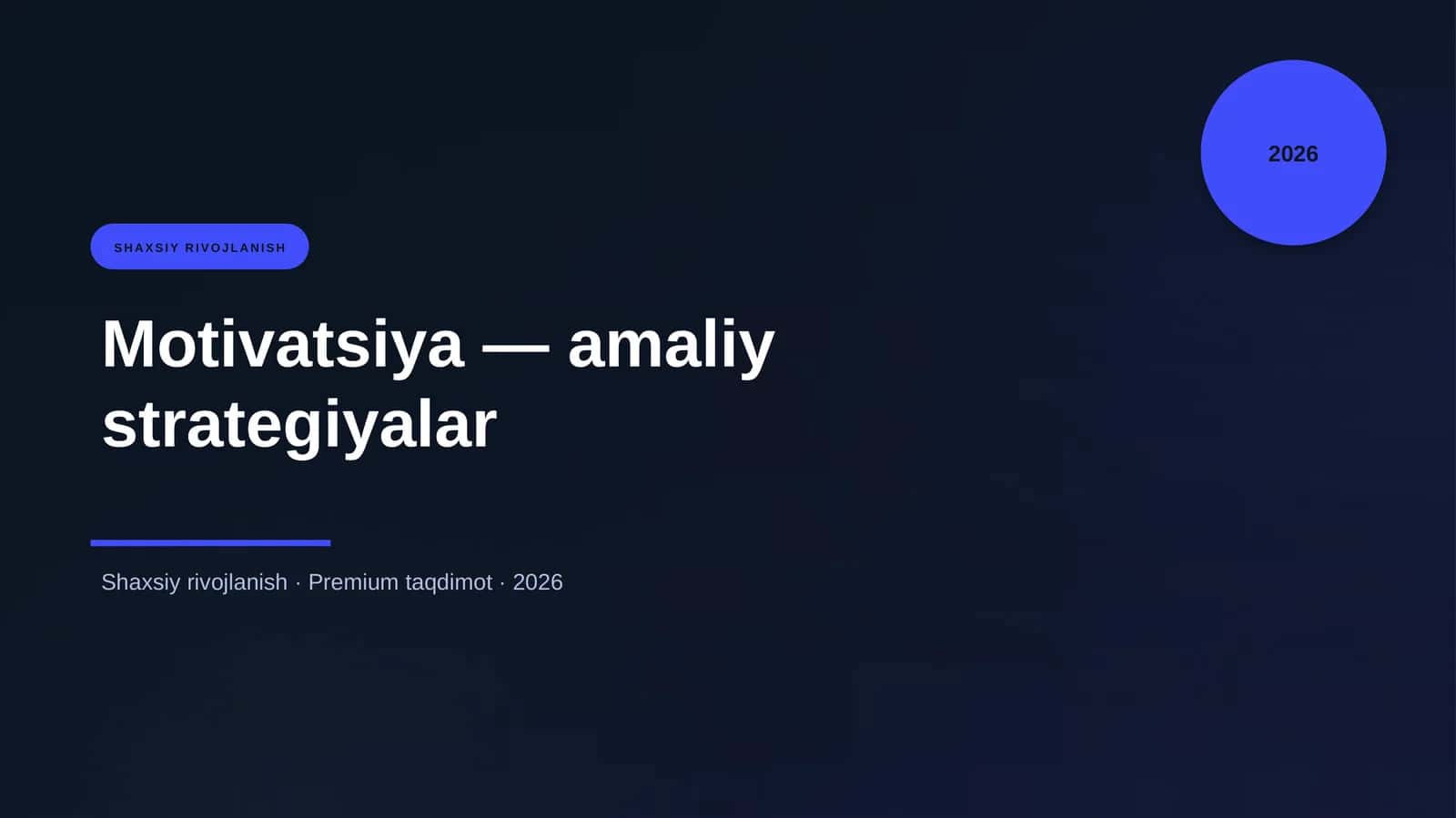Motivatsiya — amaliy strategiyalar 1