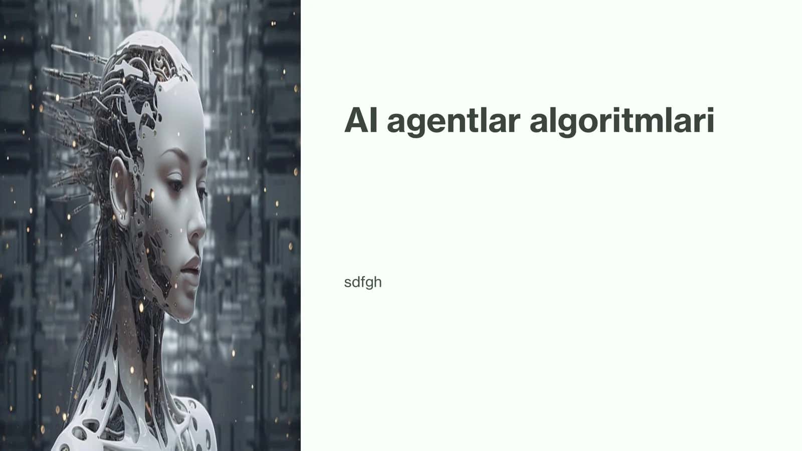 AI agentlar algoritmlari 1