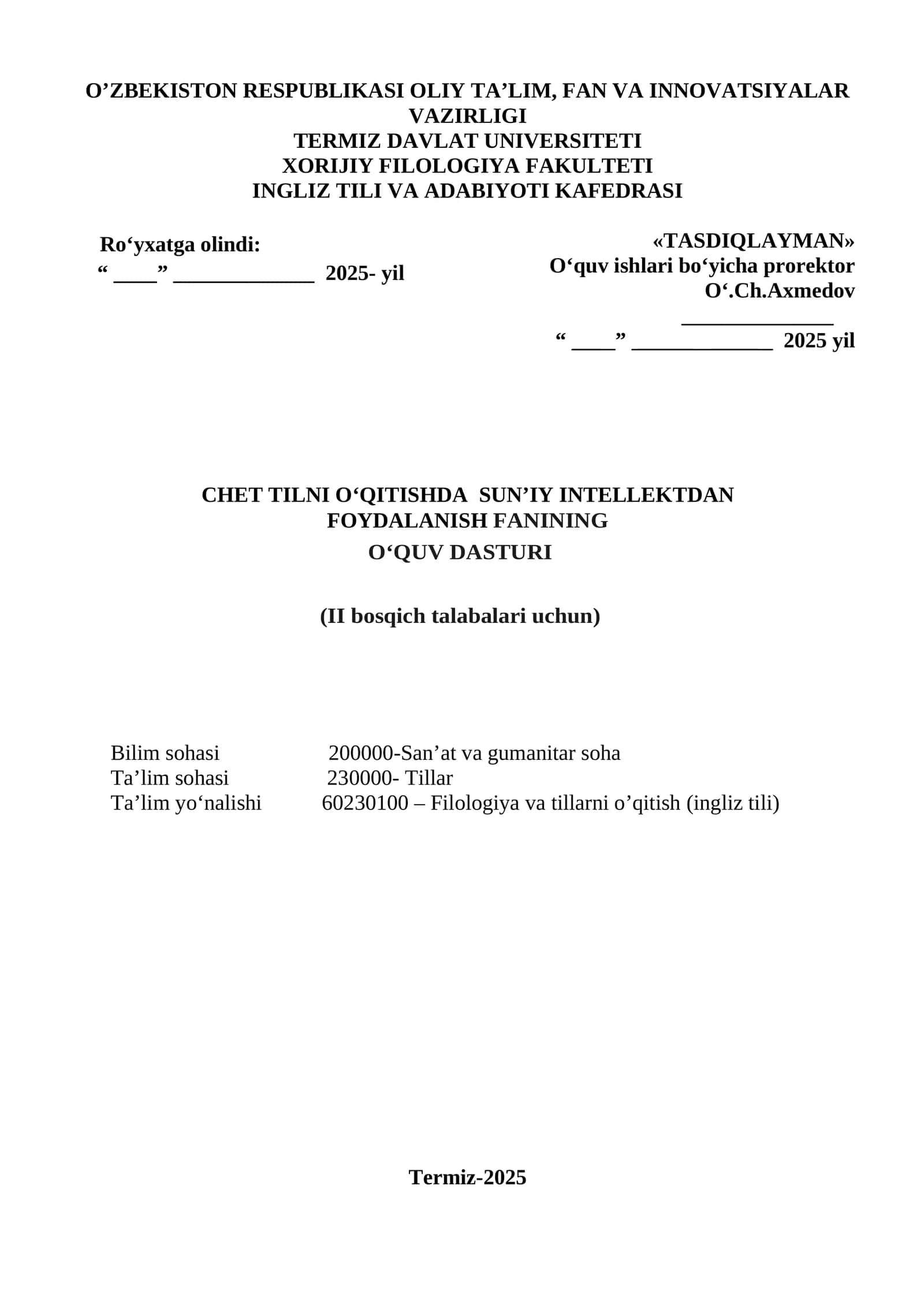 Chet tilini o‘qitishda Sunniy intelektdan foydalanish 1