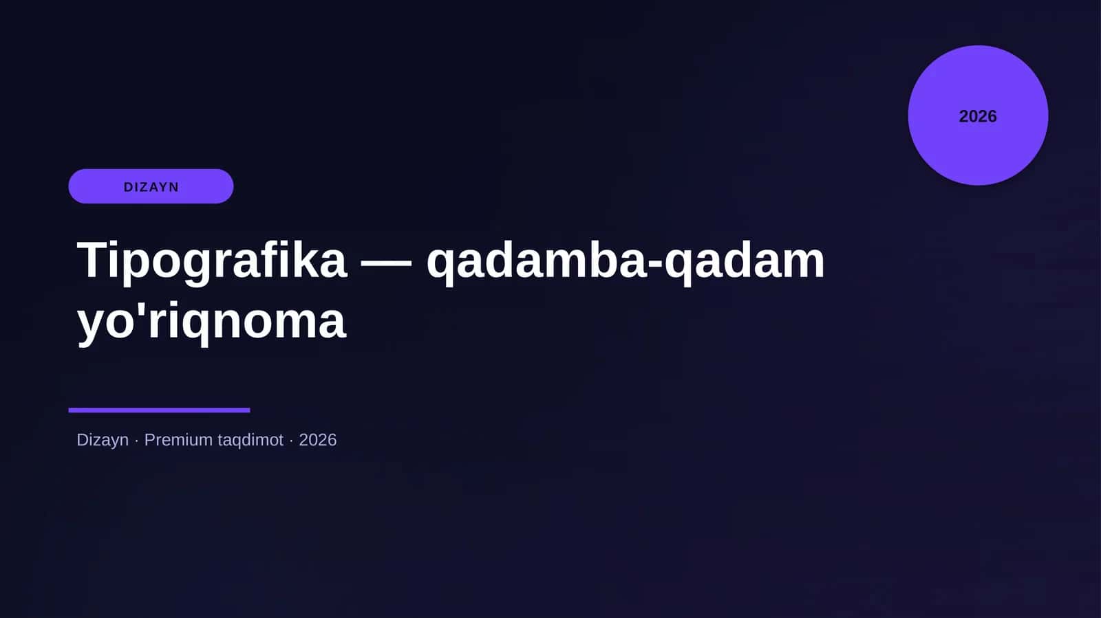 Tipografika — qadamba-qadam yo'riqnoma 1