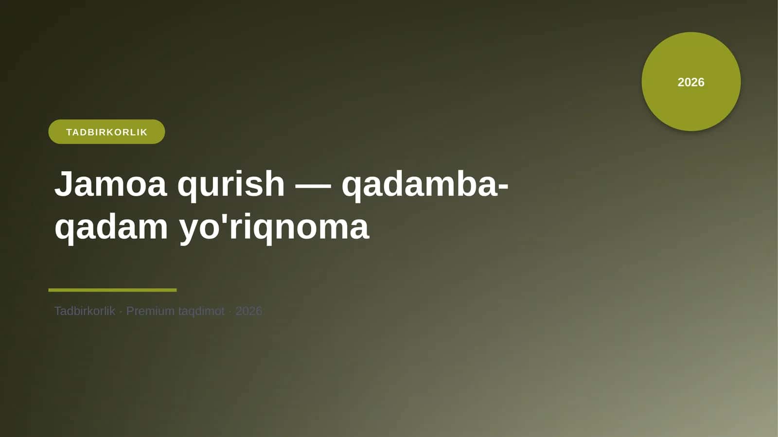 Jamoa qurish — qadamba-qadam yo'riqnoma 1