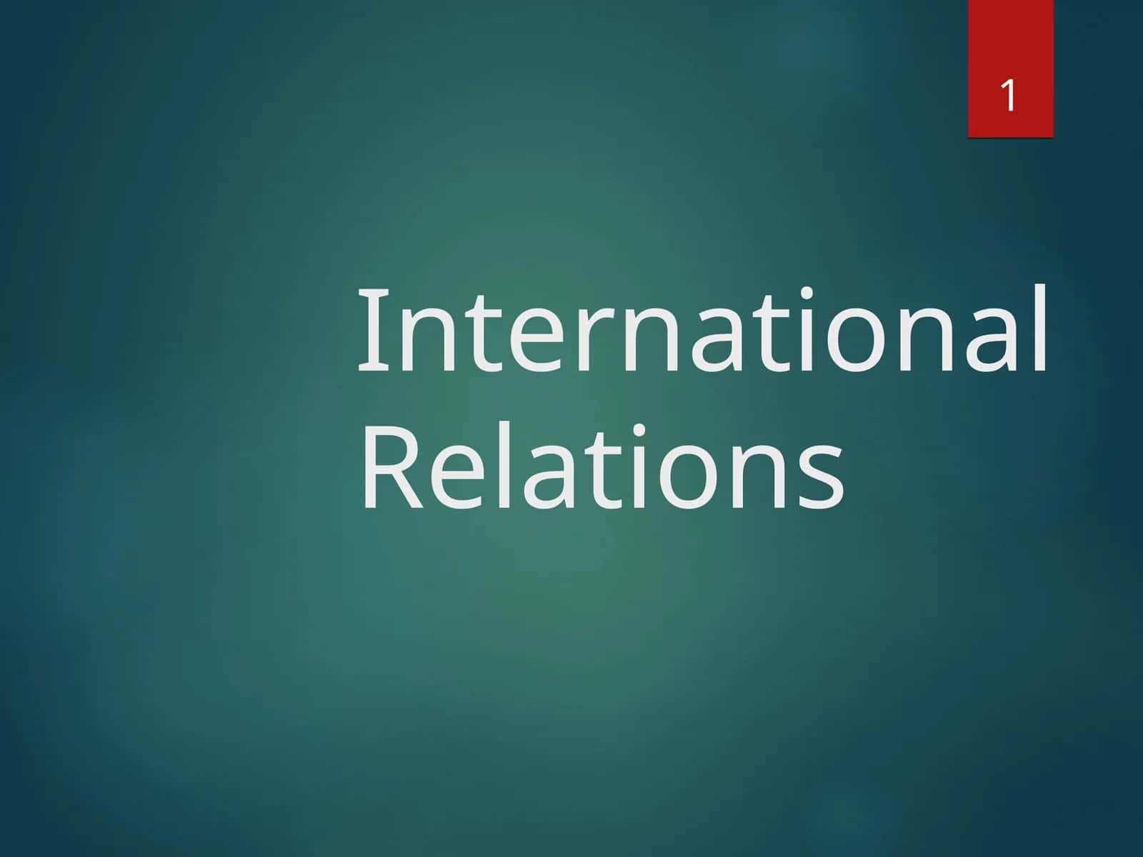 International Relations 1