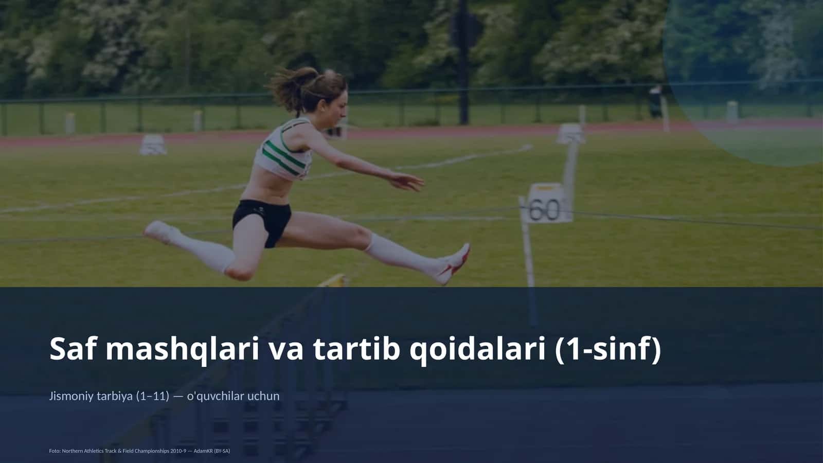 Saf mashqlari va tartib qoidalari (1-sinf) 1