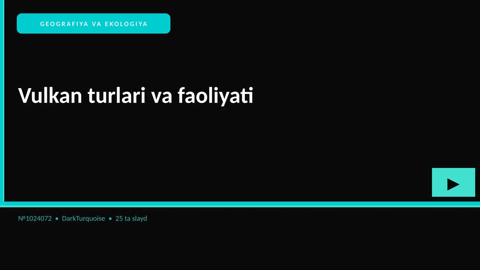 Vulkan turlari va faoliyati 1