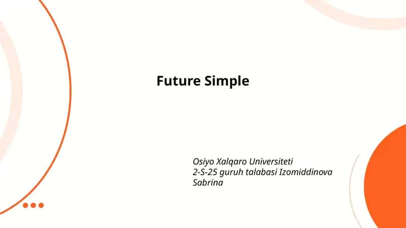 Future Simple 1