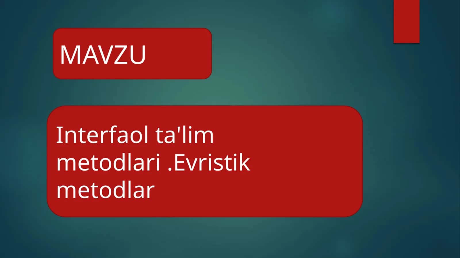 INTERFAOL METODLAR 1