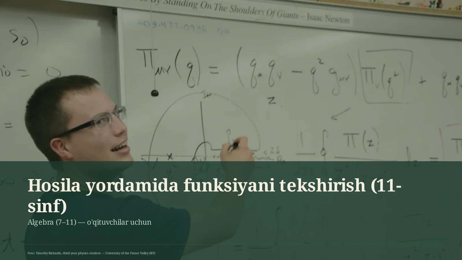 Hosila yordamida funksiyani tekshirish (11-sinf) 1