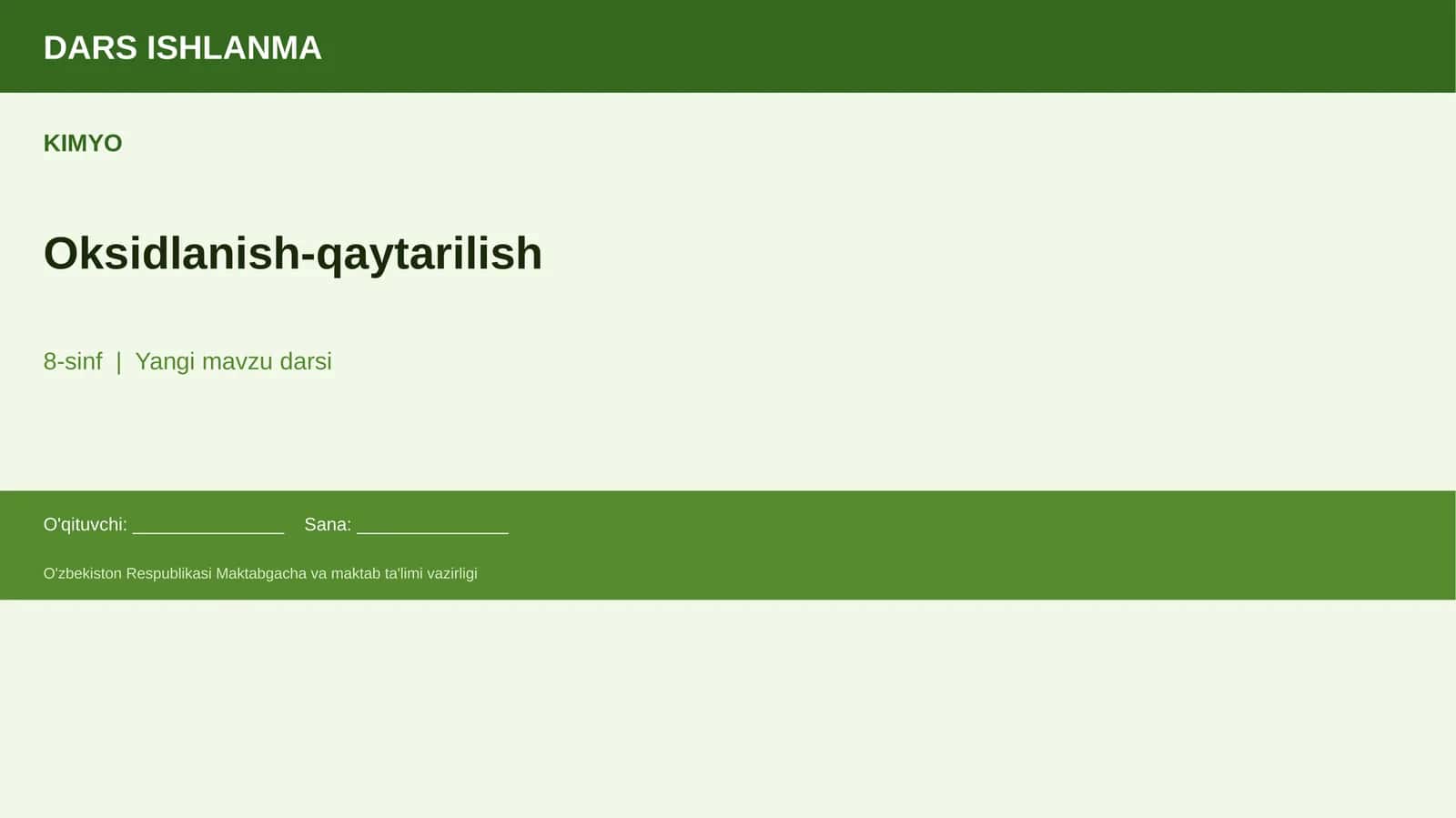Oksidlanish-qaytarilish 1