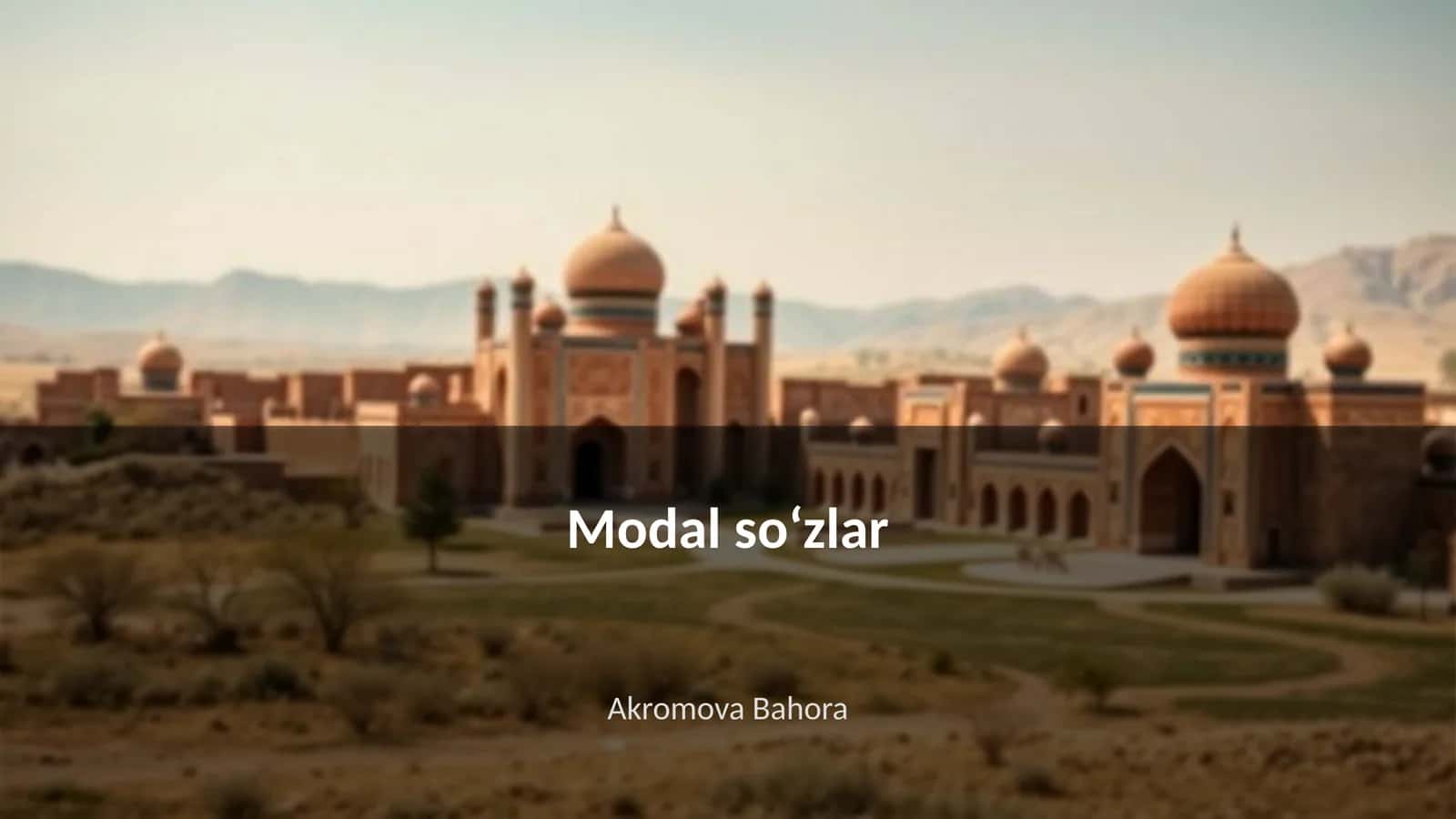Modal soʻzlar 1