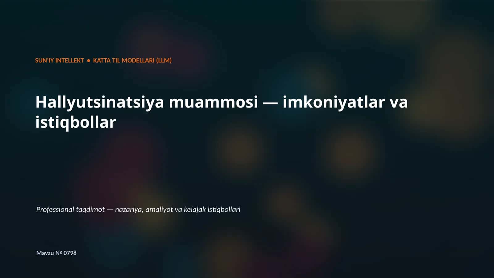 Katta til modellari — ulkan matn massivlarida 1